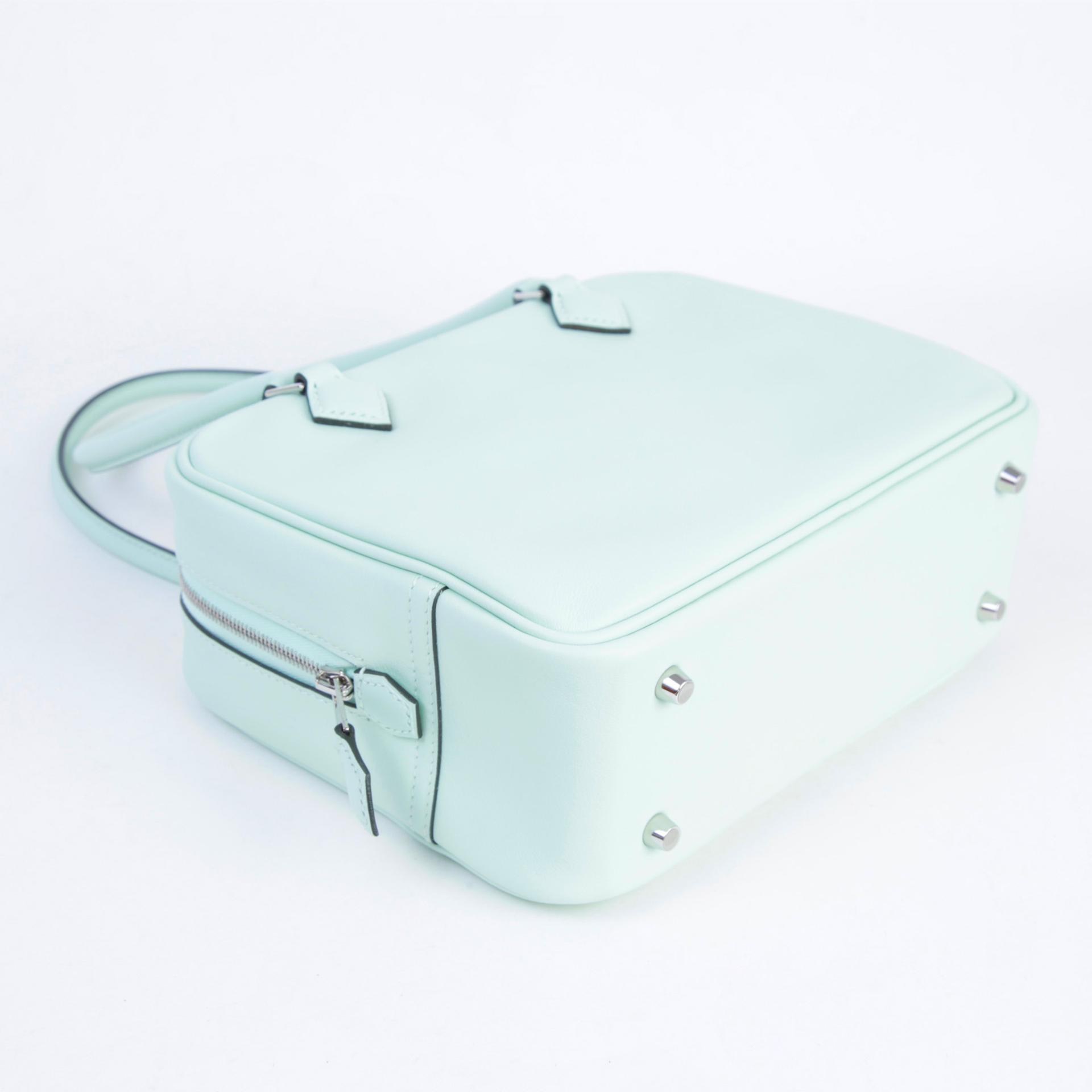 Brand New ( Rank N ) HERMÈS Plume Mini Vert Peppermint (N3) Swift Palladium hardware K (2025) - 6