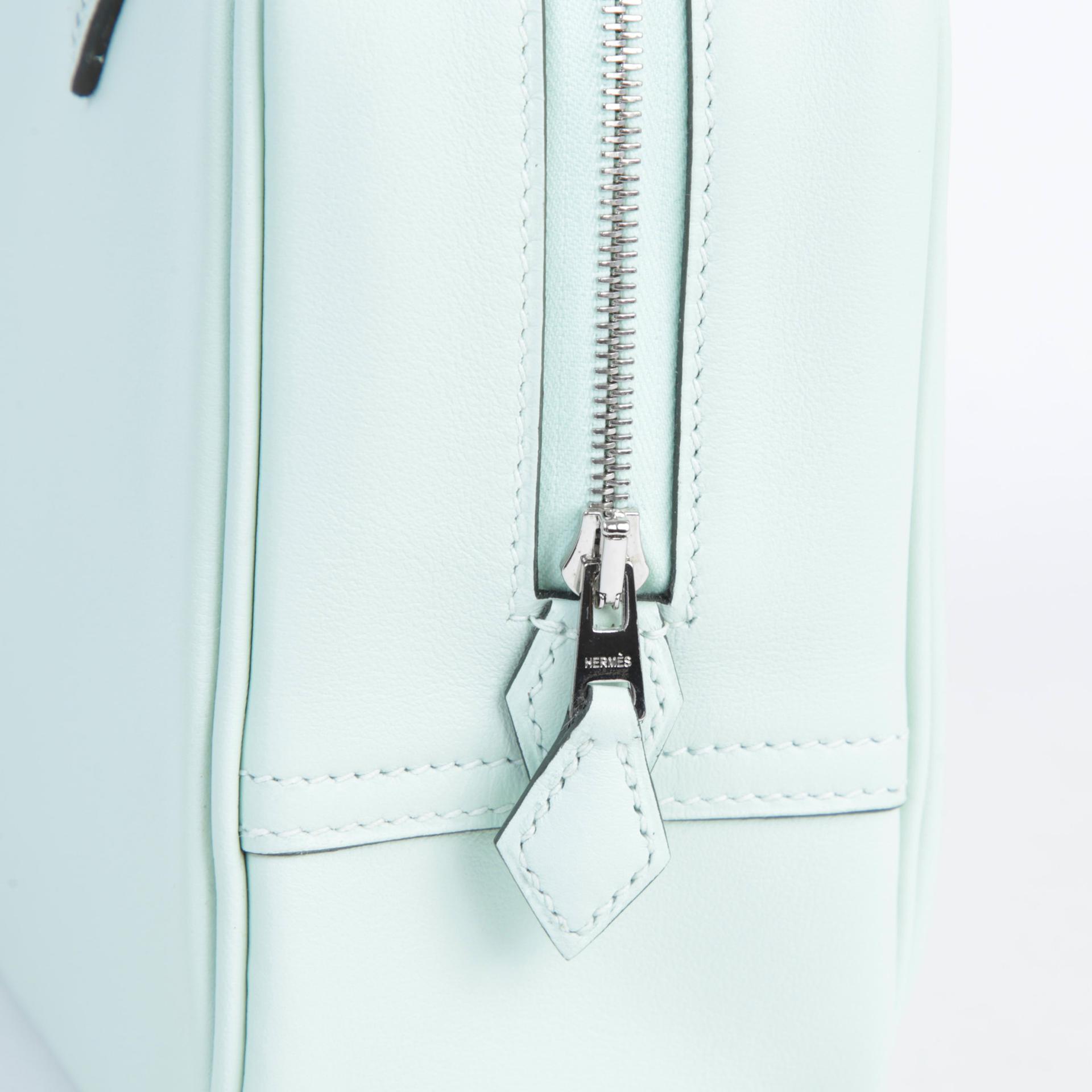 Brand New ( Rank N ) HERMÈS Plume Mini Vert Peppermint (N3) Swift Palladium hardware K (2025) - 8