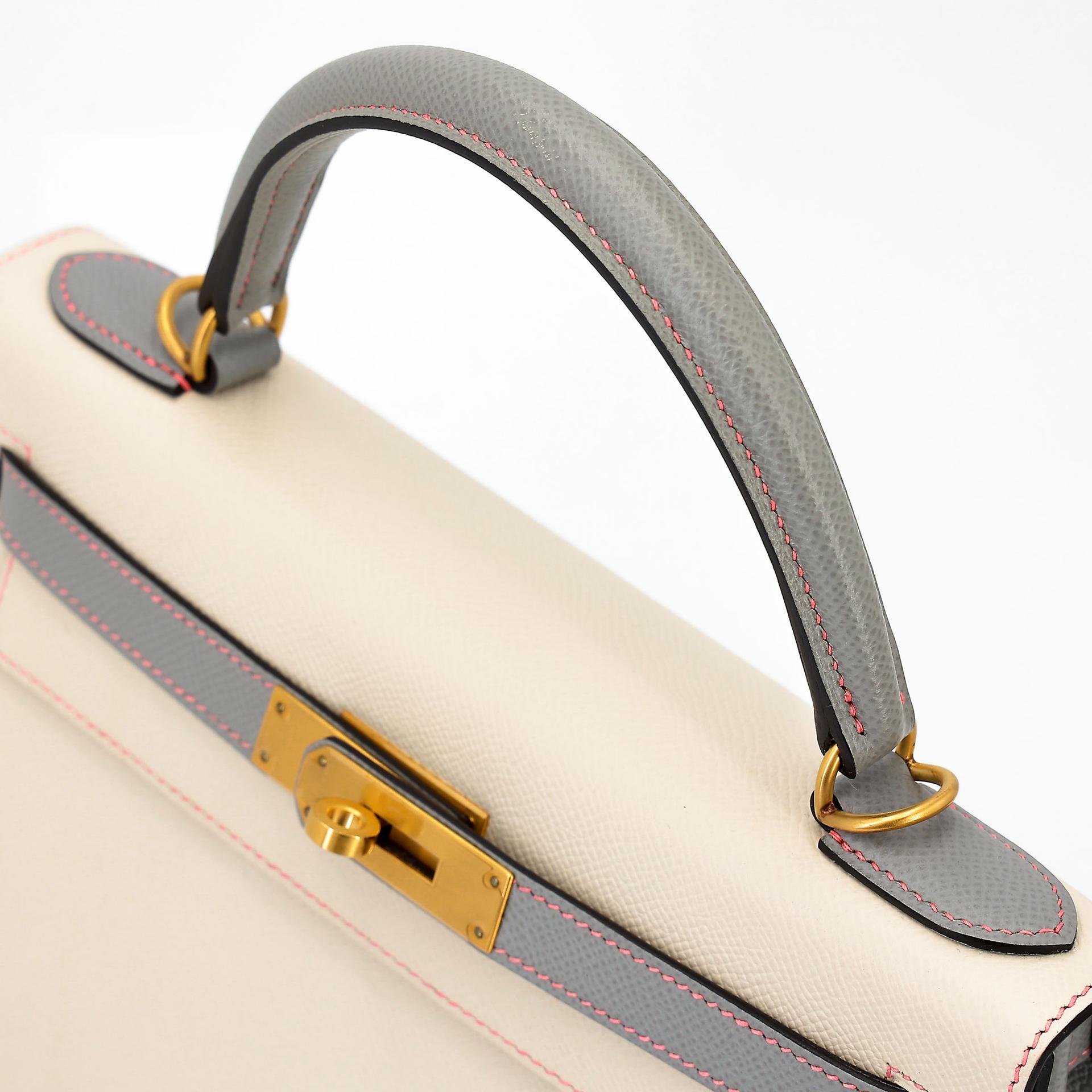 ランク SA HERMÈS エルメス スペシャルオーダー ケリー28 セリエ クレ (10) グリムエット (4Z) エプソン マットゴールド金具 A刻印 (2017) - 4