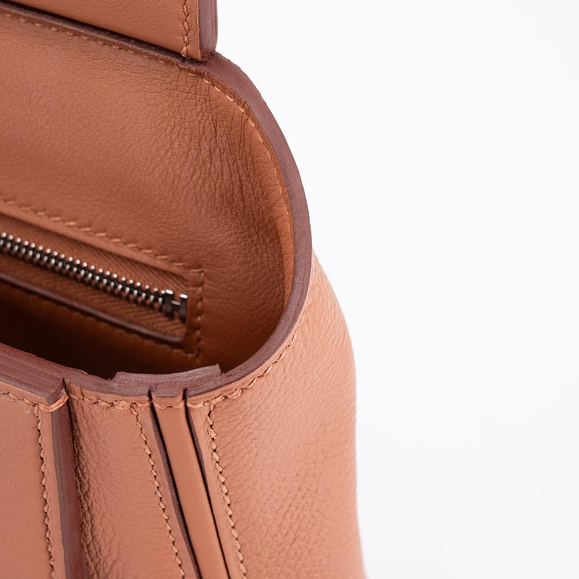 Brand New ( Rank N ) HERMÈS 24/24 - 21 mini Gold (37) Evercolor Swift Palladium hardware K (2025) - 12