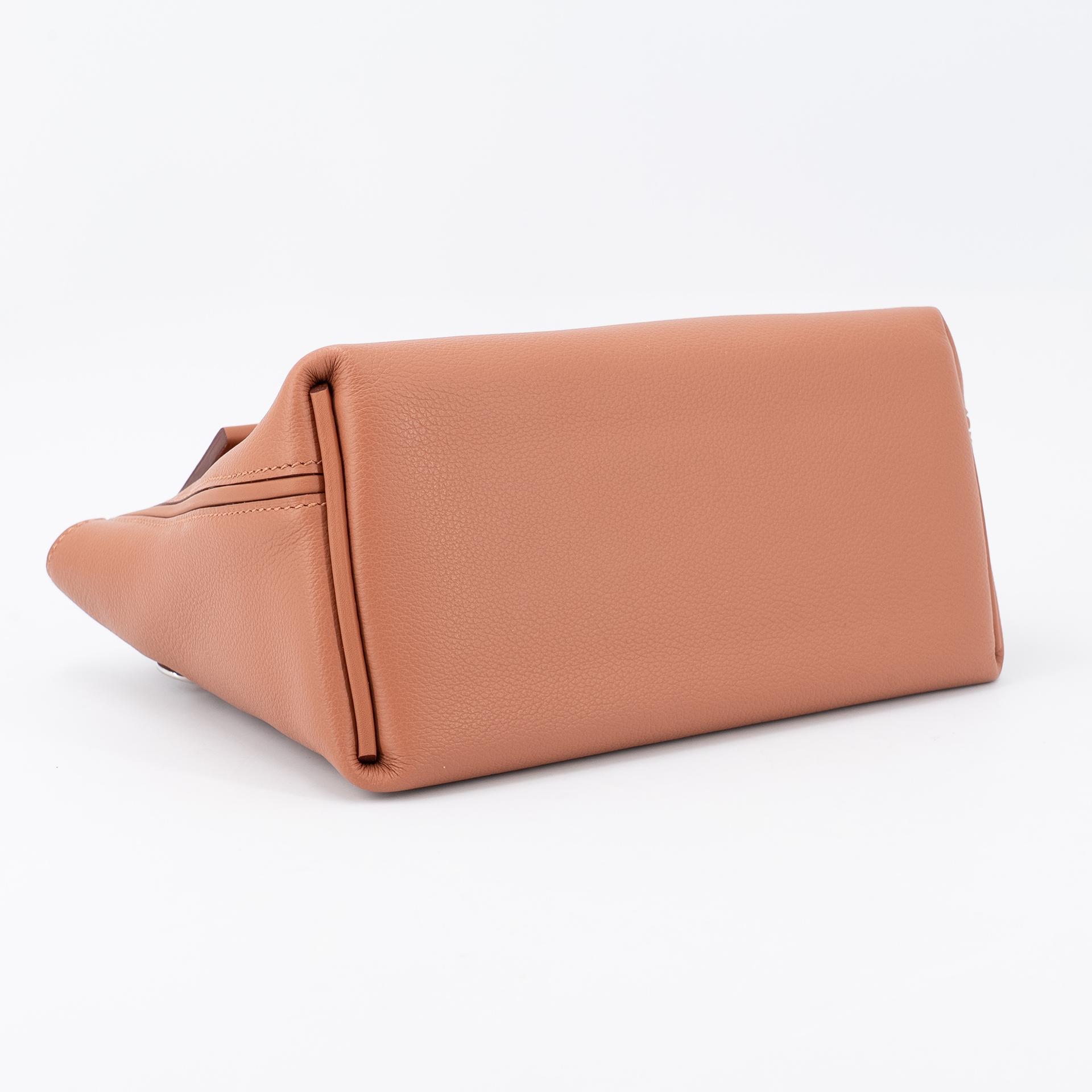 Brand New ( Rank N ) HERMÈS 24/24 - 21 mini Gold (37) Evercolor Swift Palladium hardware K (2025) - 5