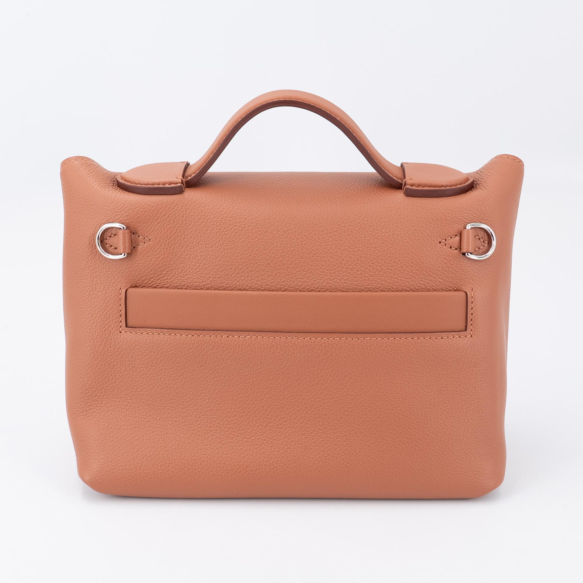 Brand New ( Rank N ) HERMÈS 24/24 - 21 mini Gold (37) Evercolor Swift Palladium hardware K (2025) - 2