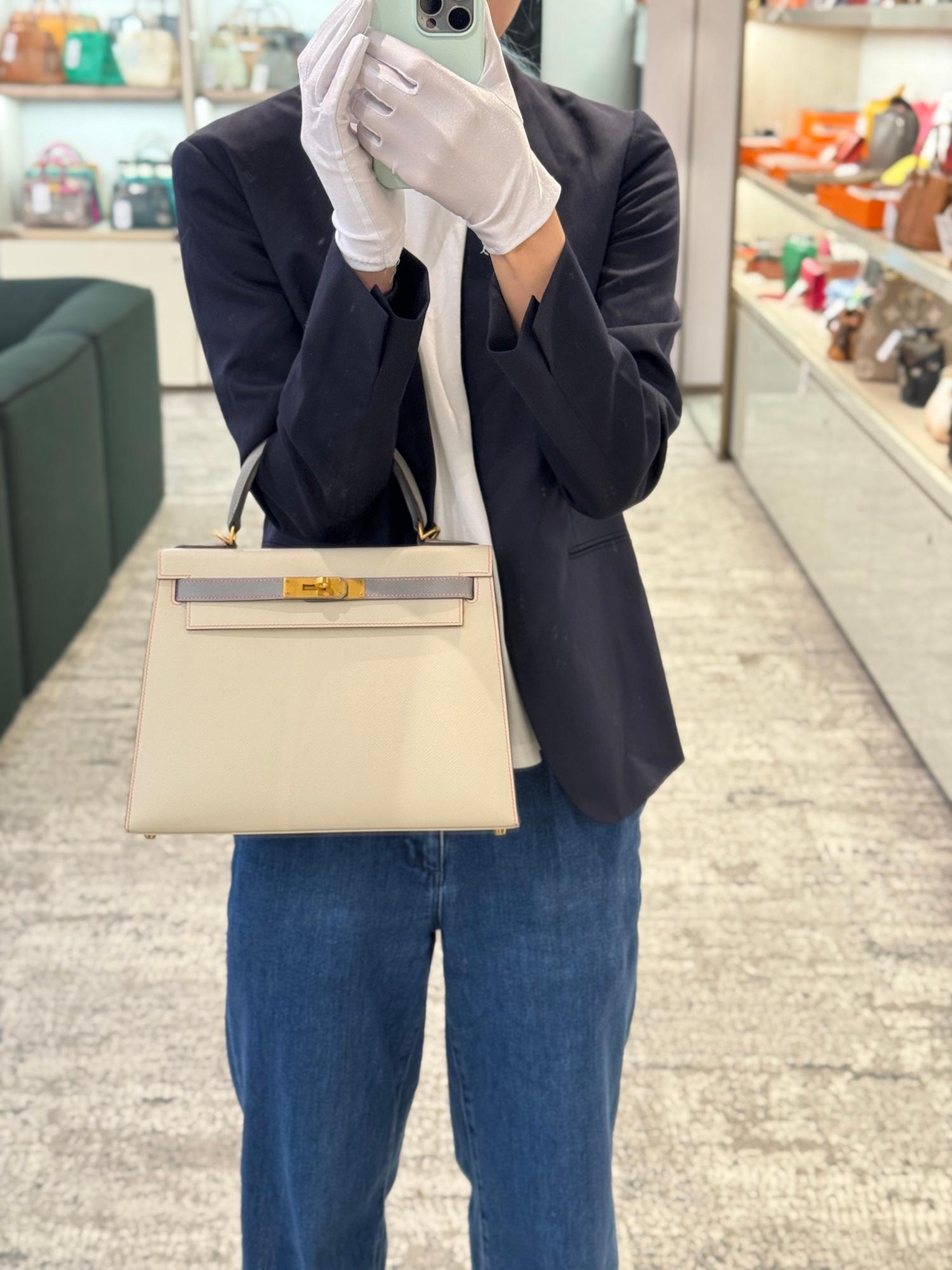 ランク SA HERMÈS エルメス スペシャルオーダー ケリー28 セリエ クレ (10) グリムエット (4Z) エプソン マットゴールド金具 A刻印 (2017) - 3