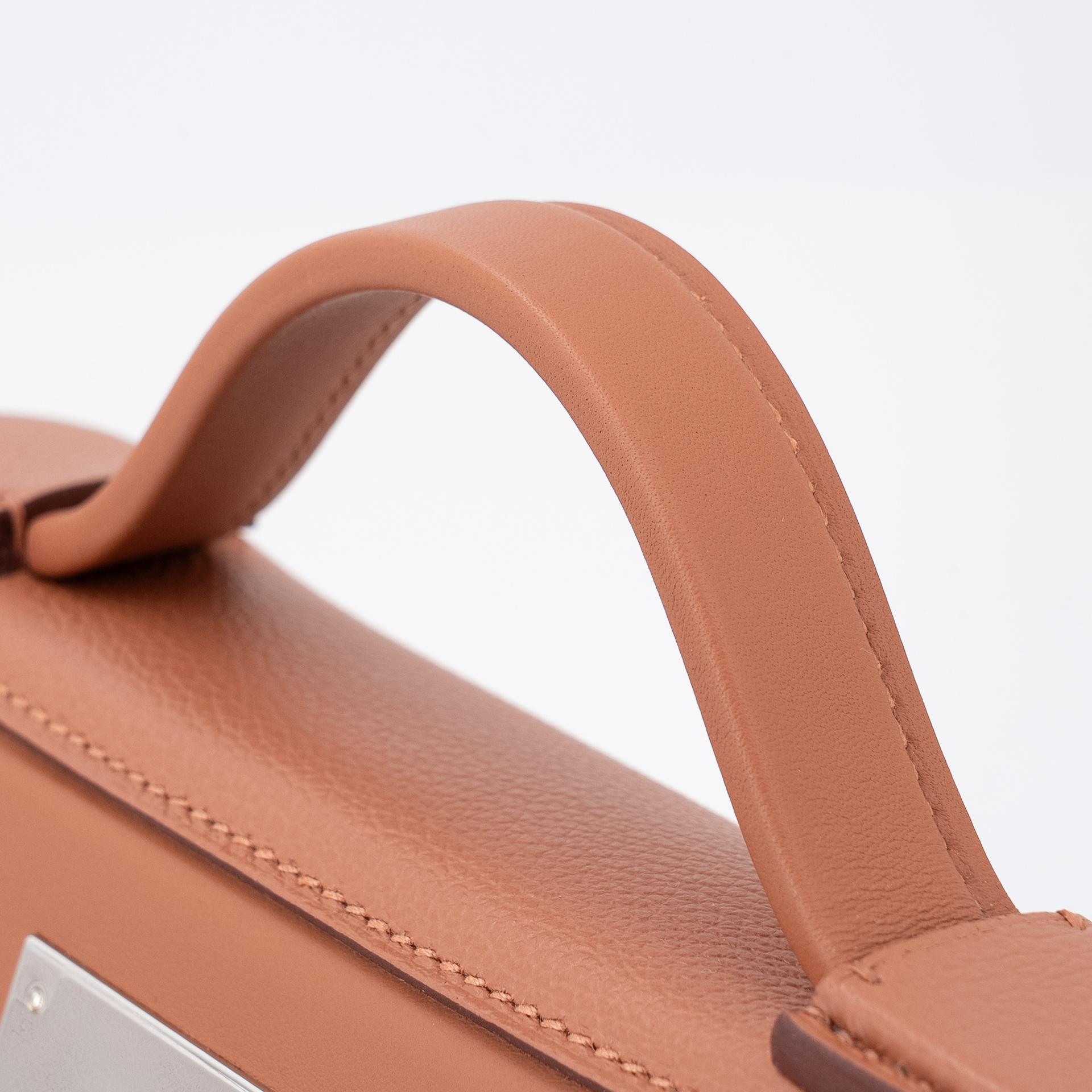 Brand New ( Rank N ) HERMÈS 24/24 - 21 mini Gold (37) Evercolor Swift Palladium hardware K (2025) - 4