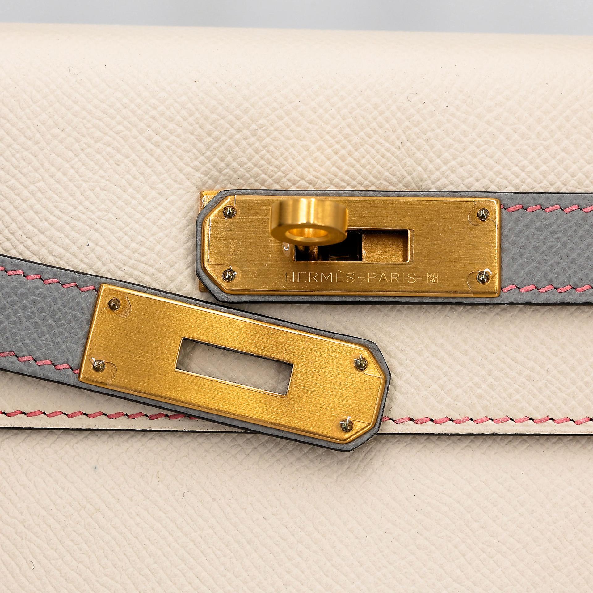 ランク SA HERMÈS エルメス スペシャルオーダー ケリー28 セリエ クレ (10) グリムエット (4Z) エプソン マットゴールド金具 A刻印 (2017) - 17