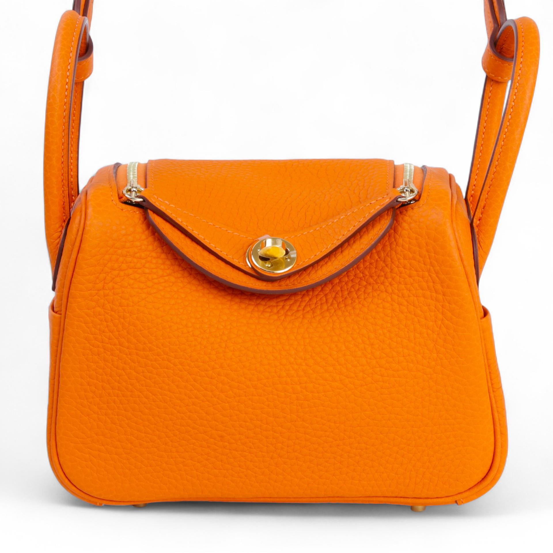 ランク NS 未使用品 HERMÈS エルメス ミニリンディ2 フー (9J) トリヨン ゴールド金具 U刻印 (2022) - 1