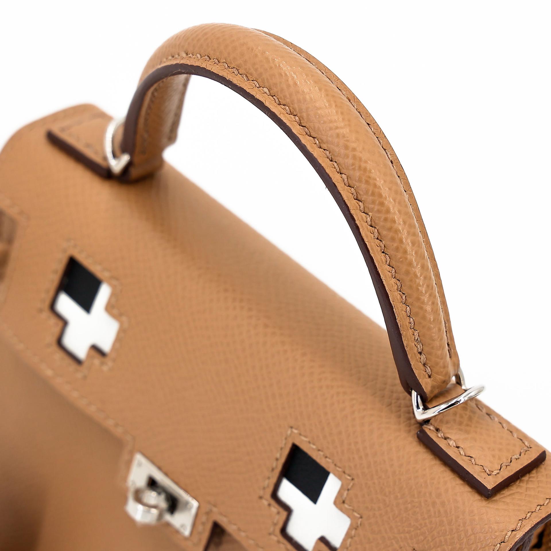 Excellent ( Rank SA ) HERMÈS Limited Edition Kelly Doll Picto Biscuit (4B) Bleu Frida (0F) Mauve Pale (09) Rose Texas (0E) Epsom Palladium hardware W (2024) - 6