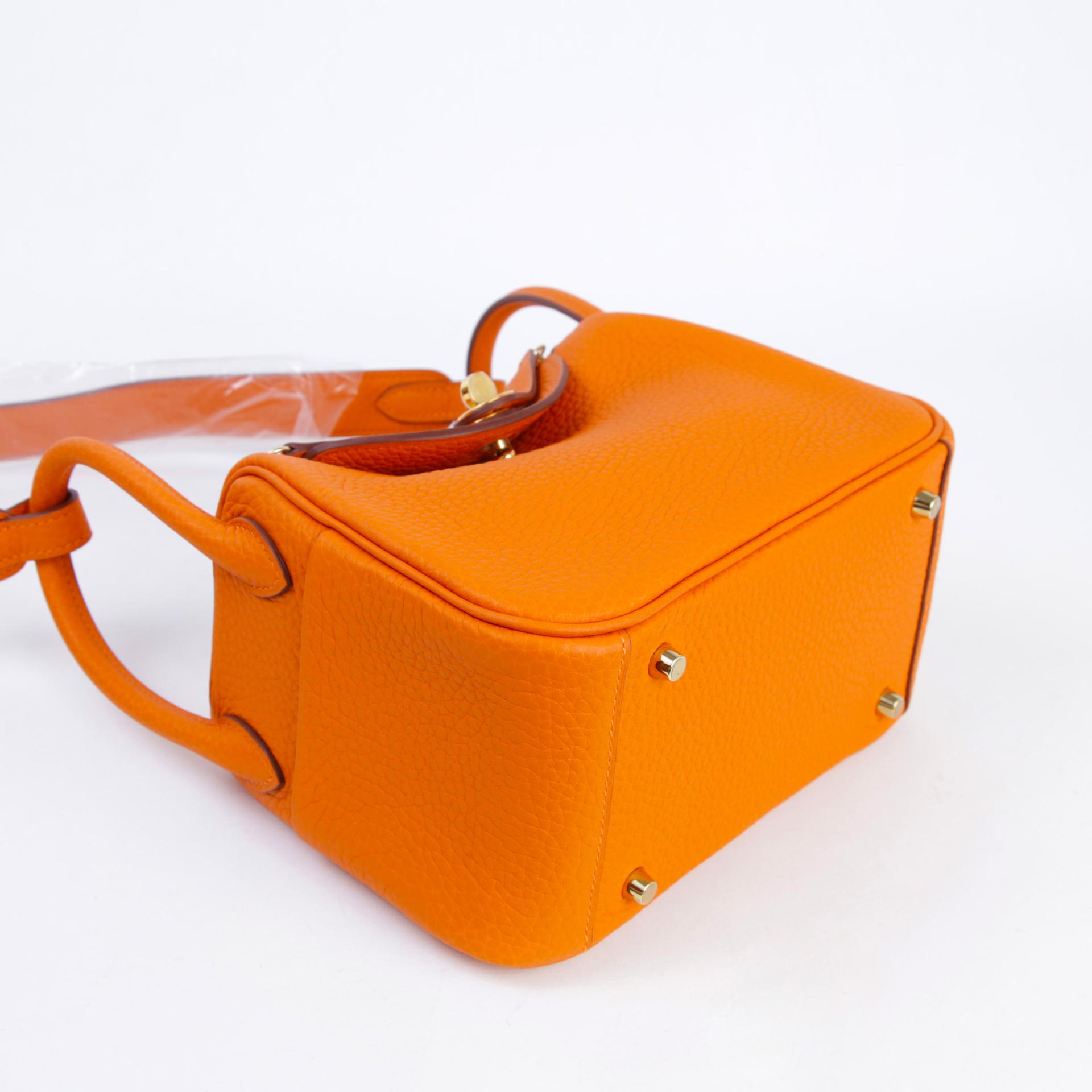 ランク NS 未使用品 HERMÈS エルメス ミニリンディ2 フー (9J) トリヨン ゴールド金具 U刻印 (2022) - 4