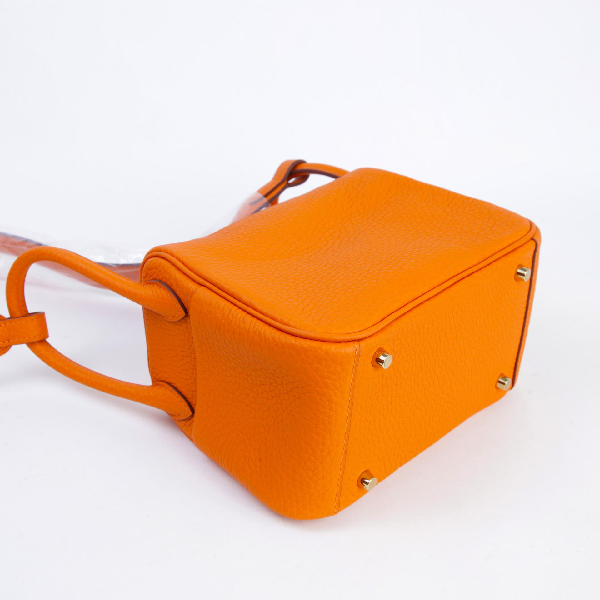 ランク NS 未使用品 HERMÈS エルメス ミニリンディ2 フー (9J) トリヨン ゴールド金具 U刻印 (2022) - 6