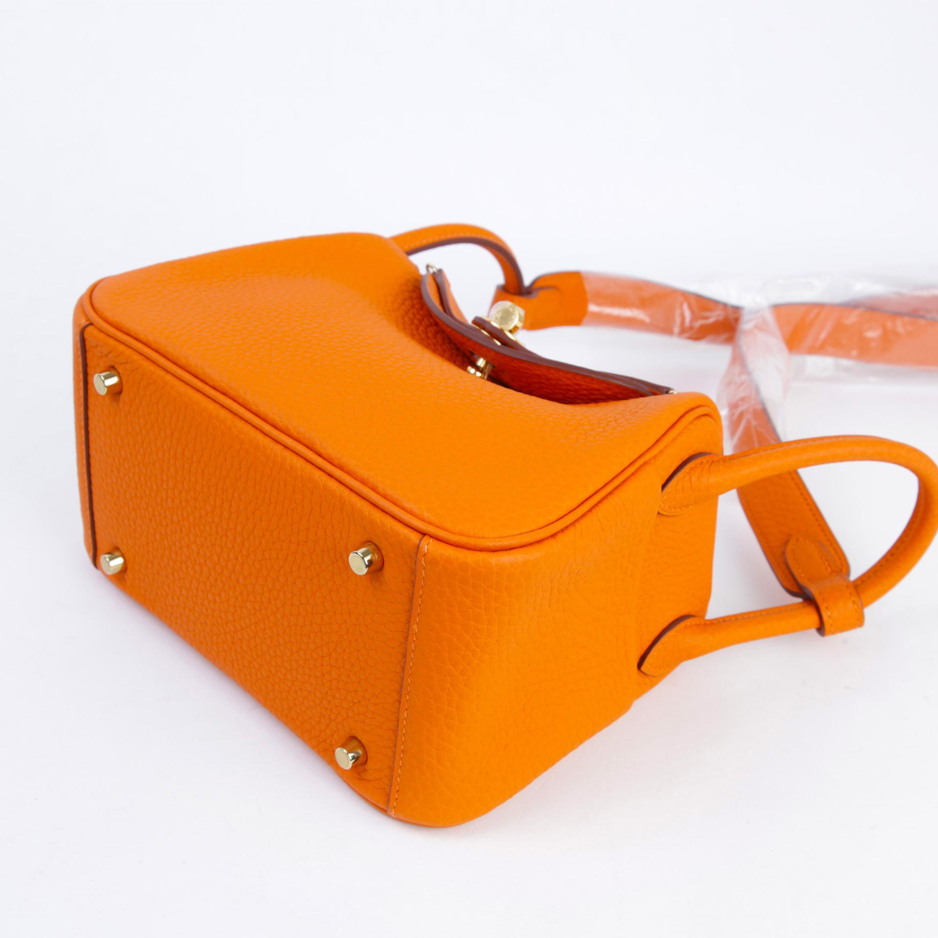 ランク NS 未使用品 HERMÈS エルメス ミニリンディ2 フー (9J) トリヨン ゴールド金具 U刻印 (2022) - 5
