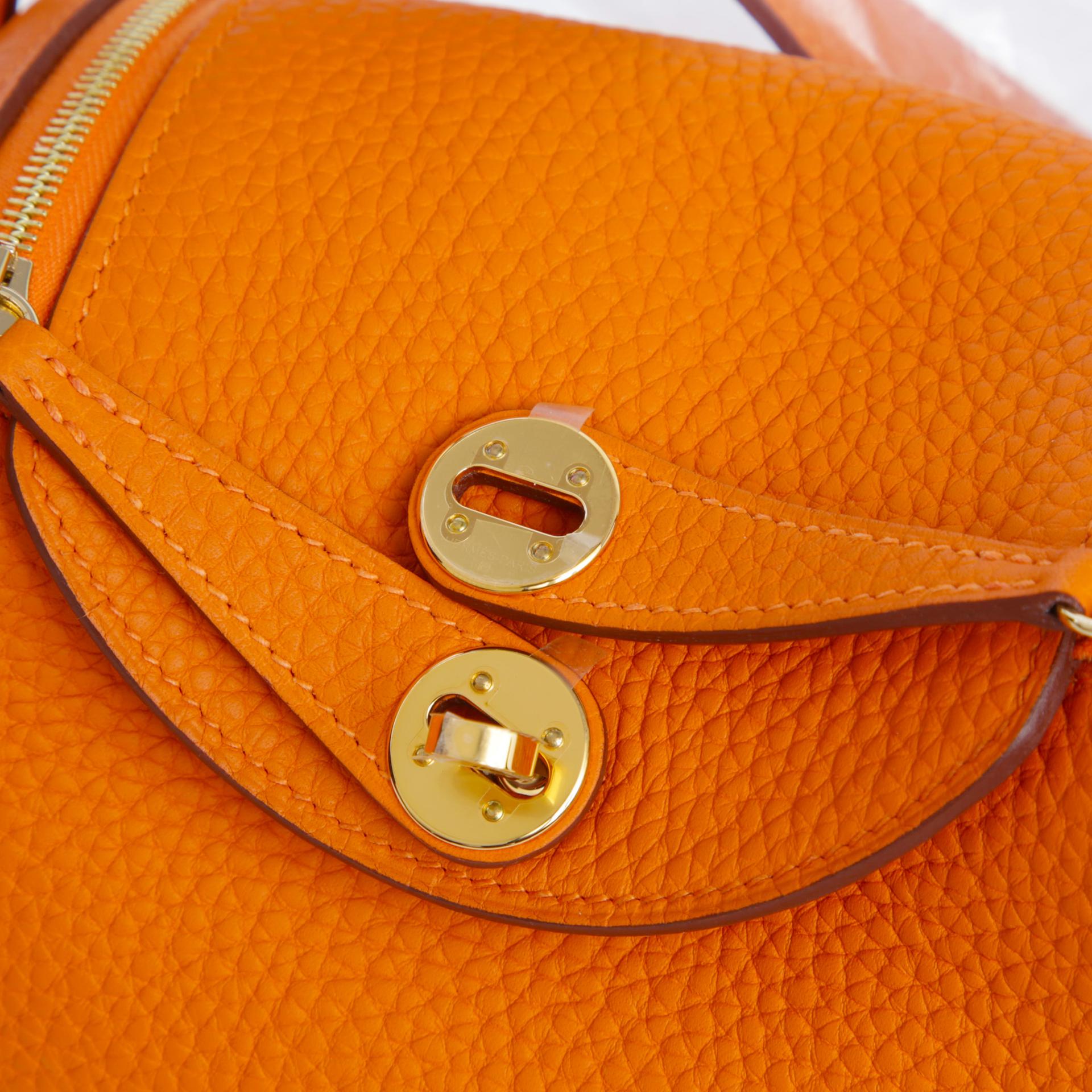 ランク NS 未使用品 HERMÈS エルメス ミニリンディ2 フー (9J) トリヨン ゴールド金具 U刻印 (2022) - 8