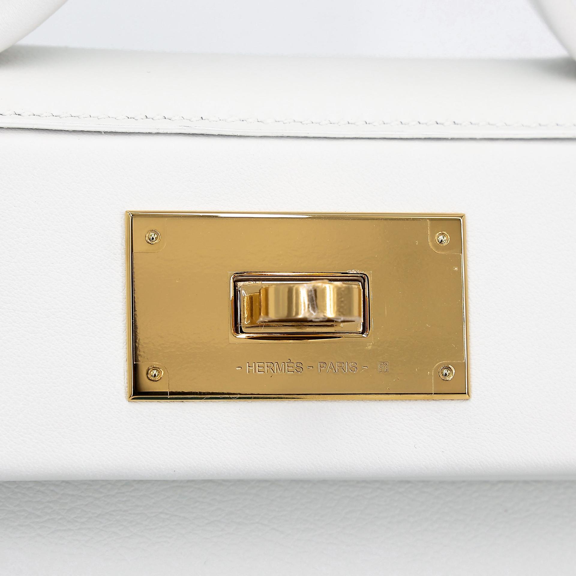 ランク NS 未使用品 HERMÈS エルメス ヴァンキャトルミニ ニューホワイト (0U) エバーカラー スイフト ゴールド金具 B刻印 (2023) - 12