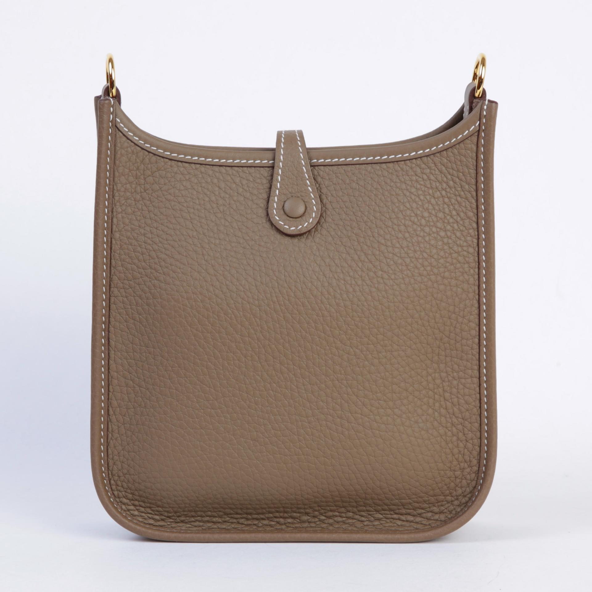 全新 HERMÈS 愛馬仕 Mini Evelyne 16 Amazone 112cm 18 大象灰 Etoupe Clemence小牛皮 金扣 K刻 2025年 - 2
