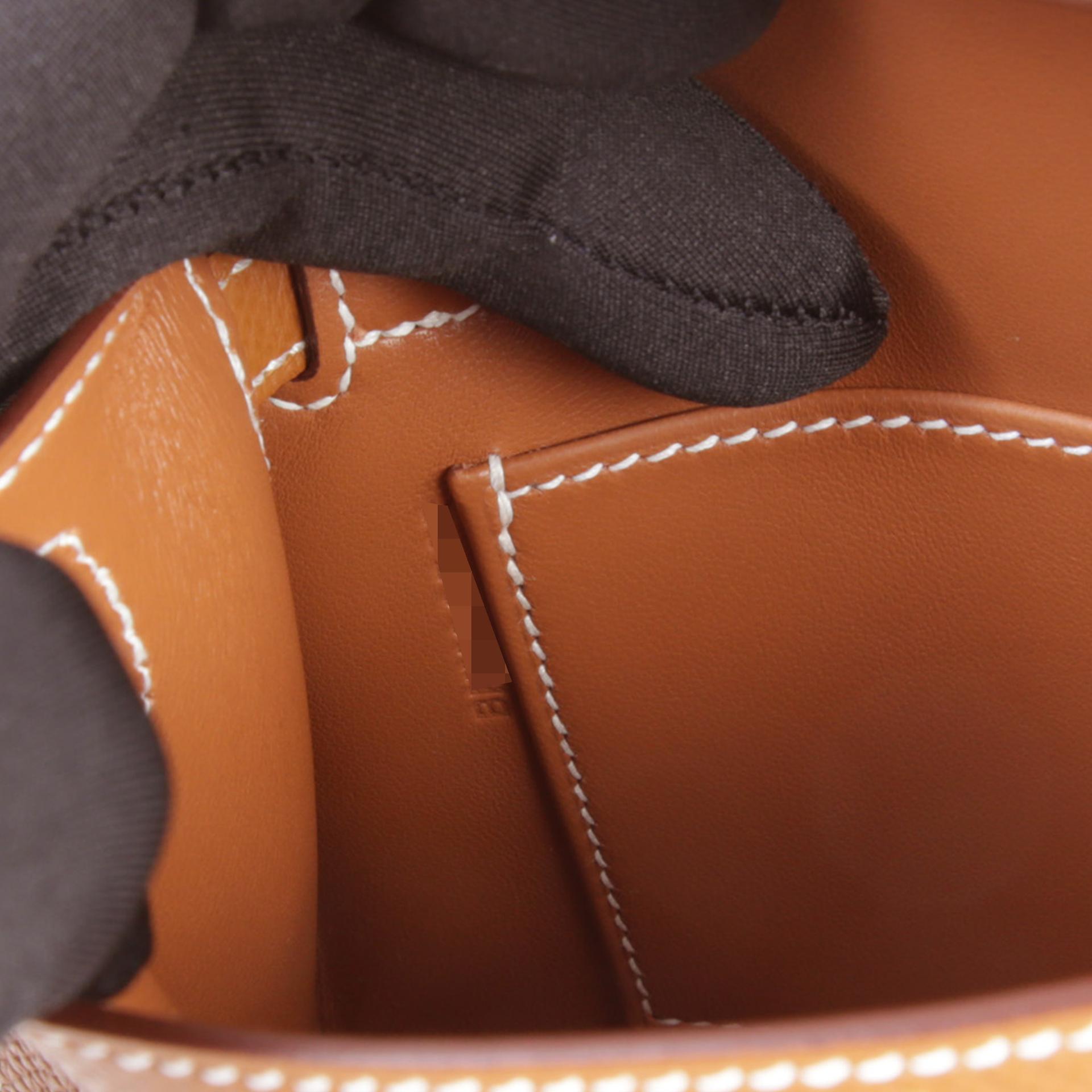Unused ( Rank NS ) HERMÈS Mini Kelly II Gold (37) Epsom Gold hardware B (2023) - 13