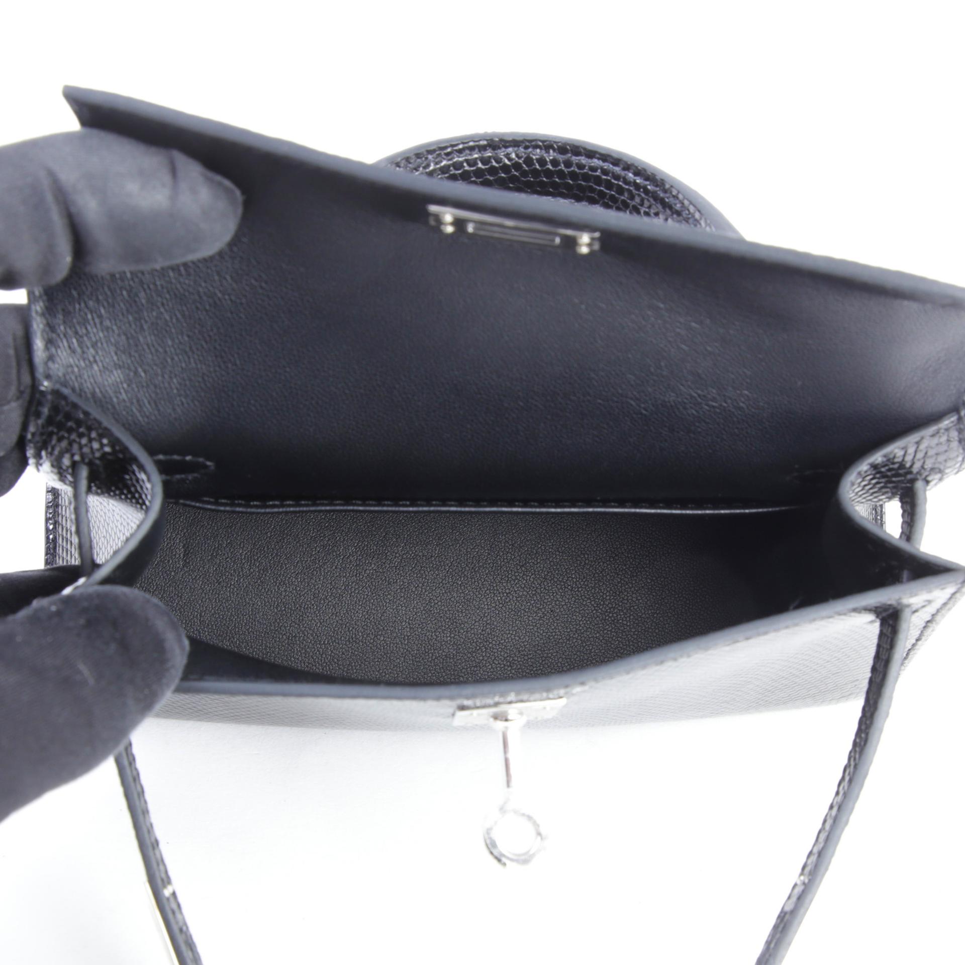 全新 HERMÈS 愛馬仕 Mini Kelly 二代 89 黑色 Noir (Black) 蜥蜴皮 銀扣 K刻 2025年 - 6