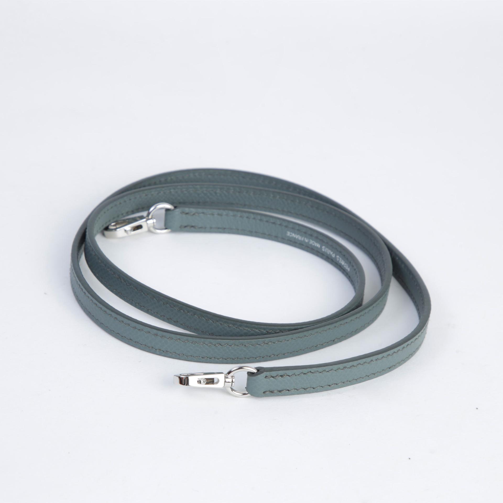 Very Good ( Rank A) HERMÈS Mini Kelly II Vert Amande (63) Epsom Electrum hardware K (2025) - 14
