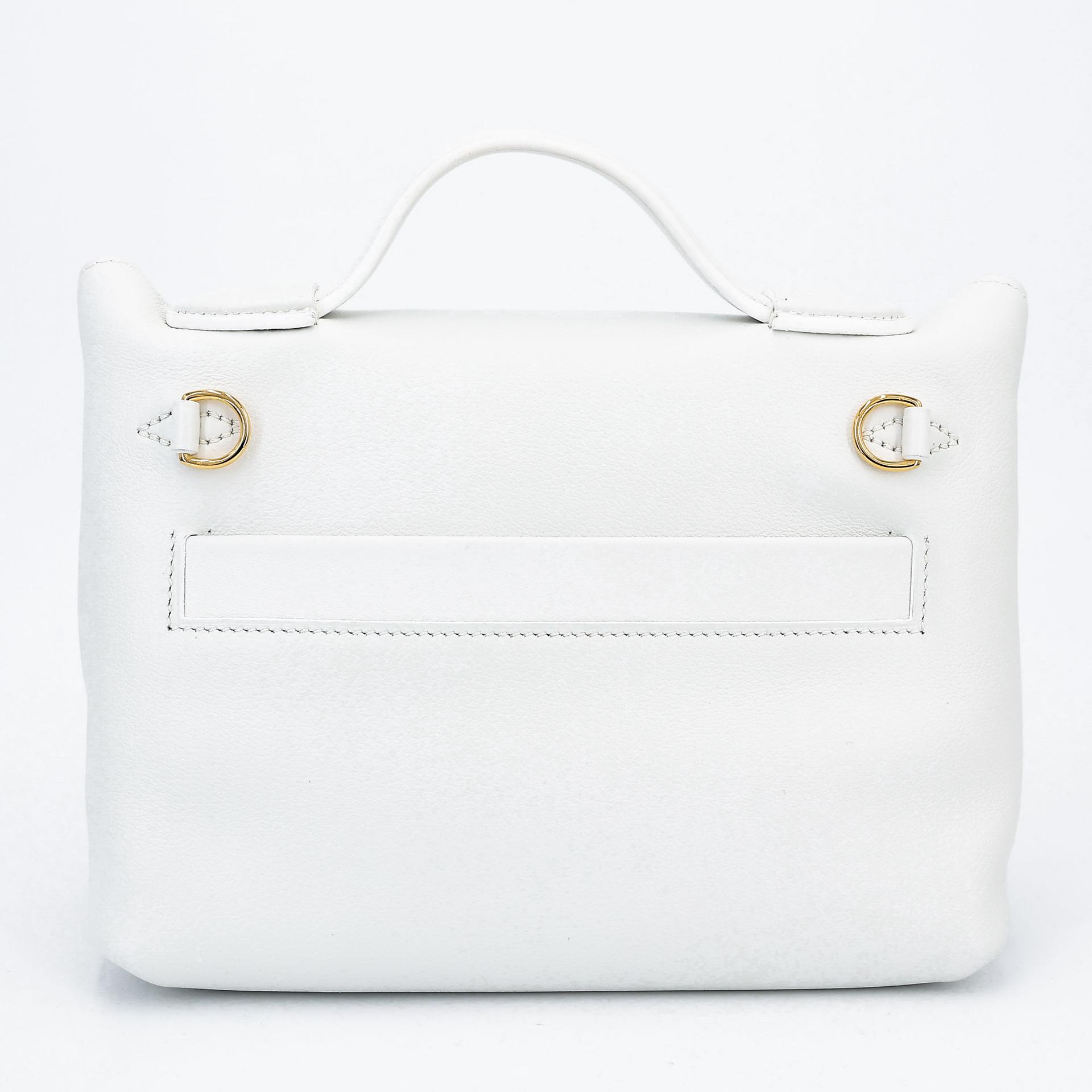 ランク NS 未使用品 HERMÈS エルメス ヴァンキャトルミニ ニューホワイト (0U) エバーカラー スイフト ゴールド金具 B刻印 (2023) - 2