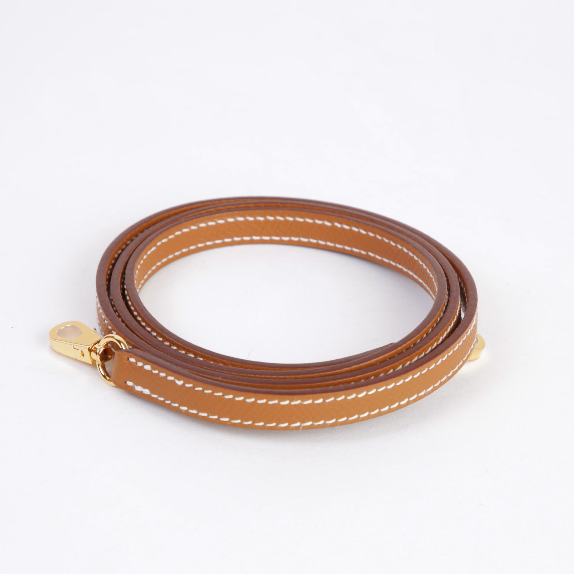 Unused ( Rank NS ) HERMÈS Mini Kelly II Gold (37) Epsom Gold hardware B (2023) - 14