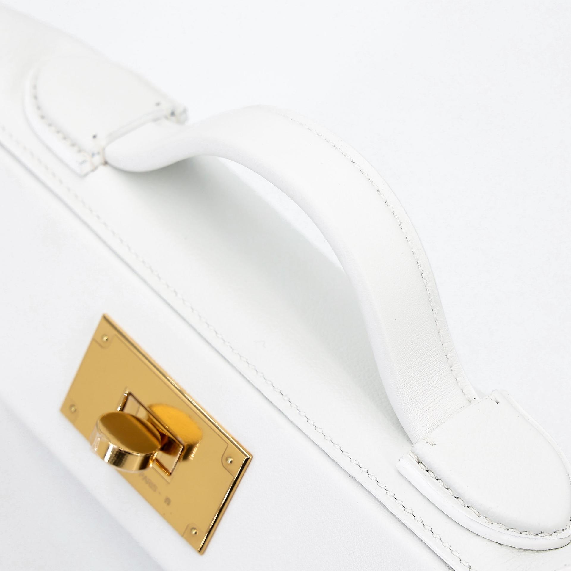 ランク NS 未使用品 HERMÈS エルメス ヴァンキャトルミニ ニューホワイト (0U) エバーカラー スイフト ゴールド金具 B刻印 (2023) - 5