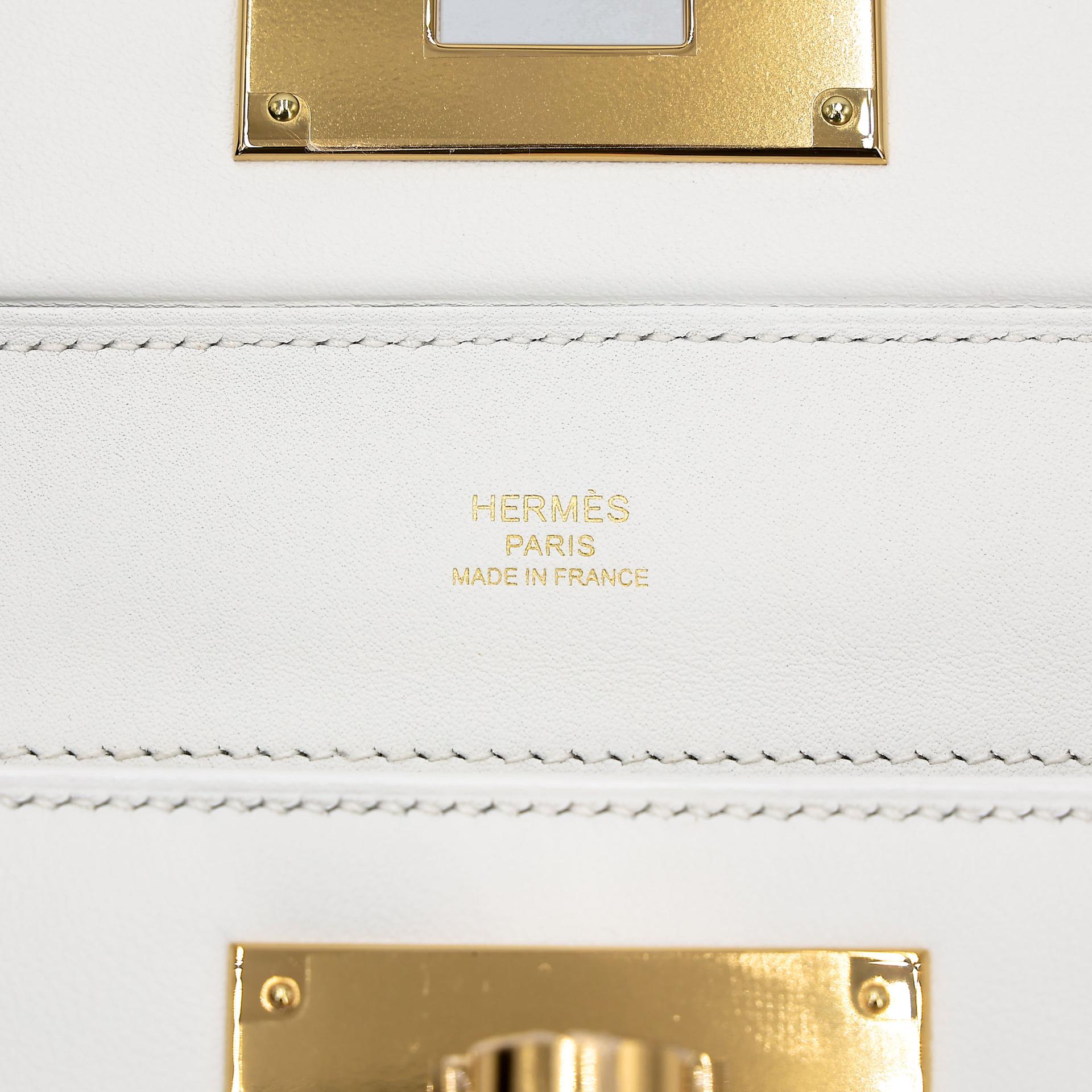 ランク NS 未使用品 HERMÈS エルメス ヴァンキャトルミニ ニューホワイト (0U) エバーカラー スイフト ゴールド金具 B刻印 (2023) - 16