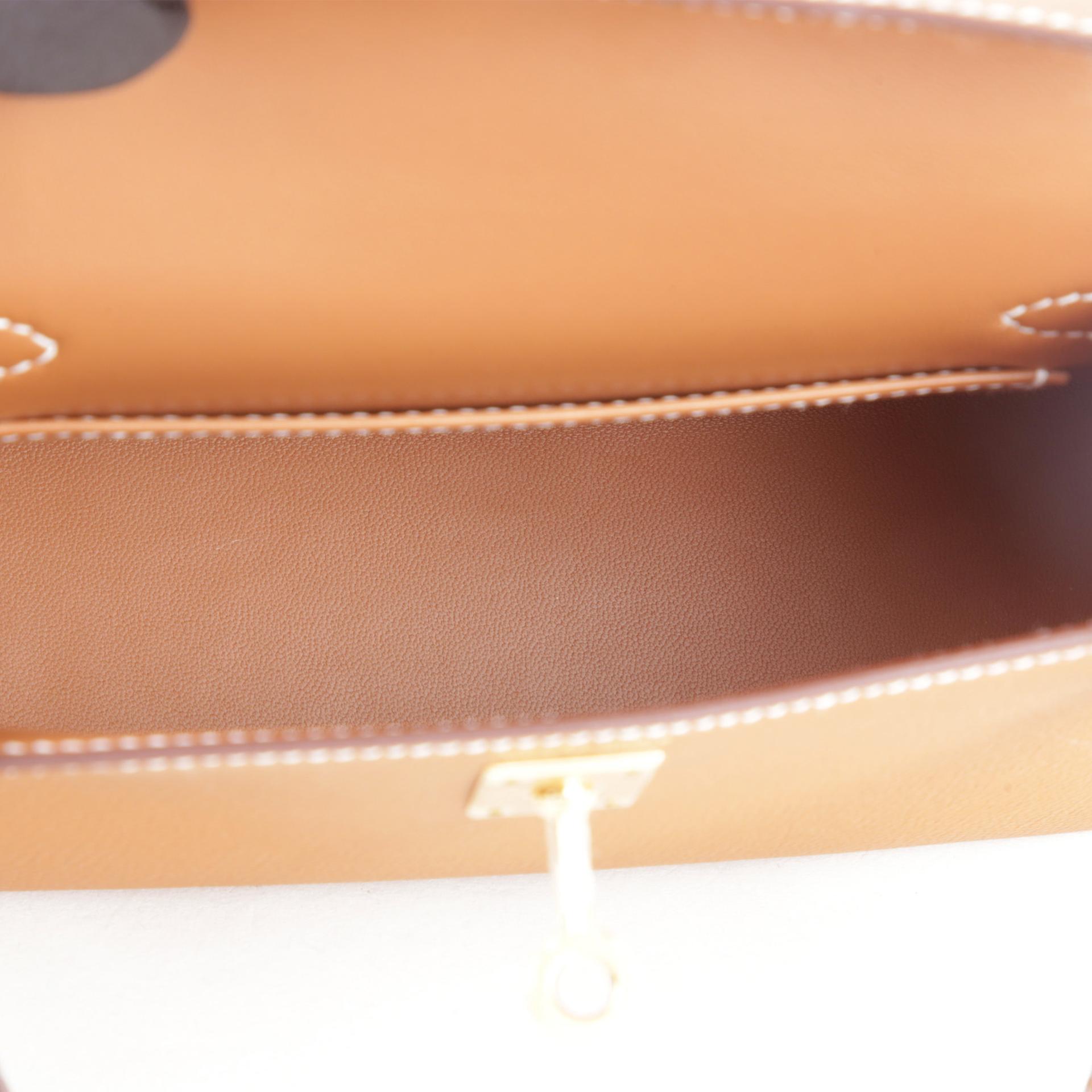Unused ( Rank NS ) HERMÈS Mini Kelly II Gold (37) Epsom Gold hardware B (2023) - 10