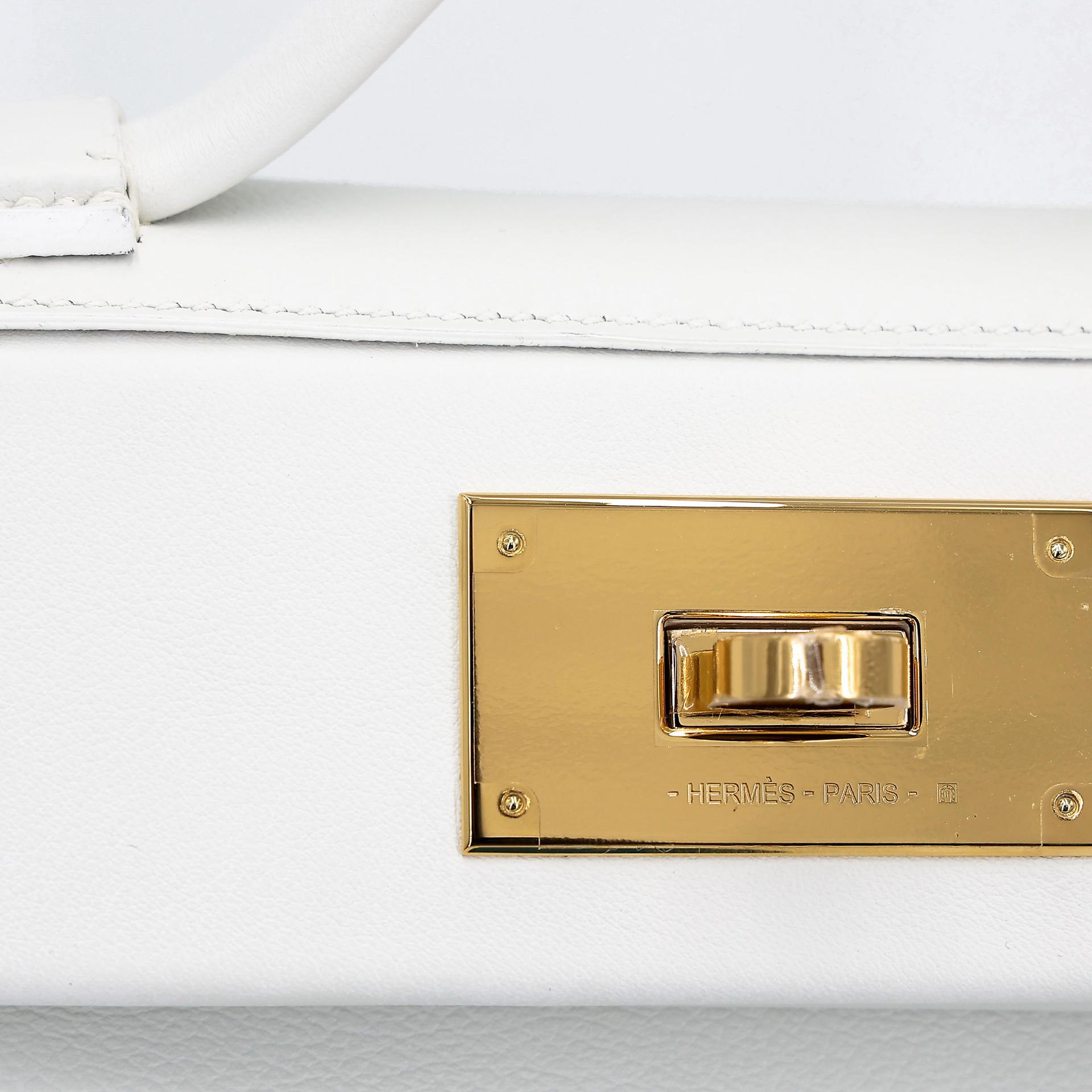 ランク NS 未使用品 HERMÈS エルメス ヴァンキャトルミニ ニューホワイト (0U) エバーカラー スイフト ゴールド金具 B刻印 (2023) - 11