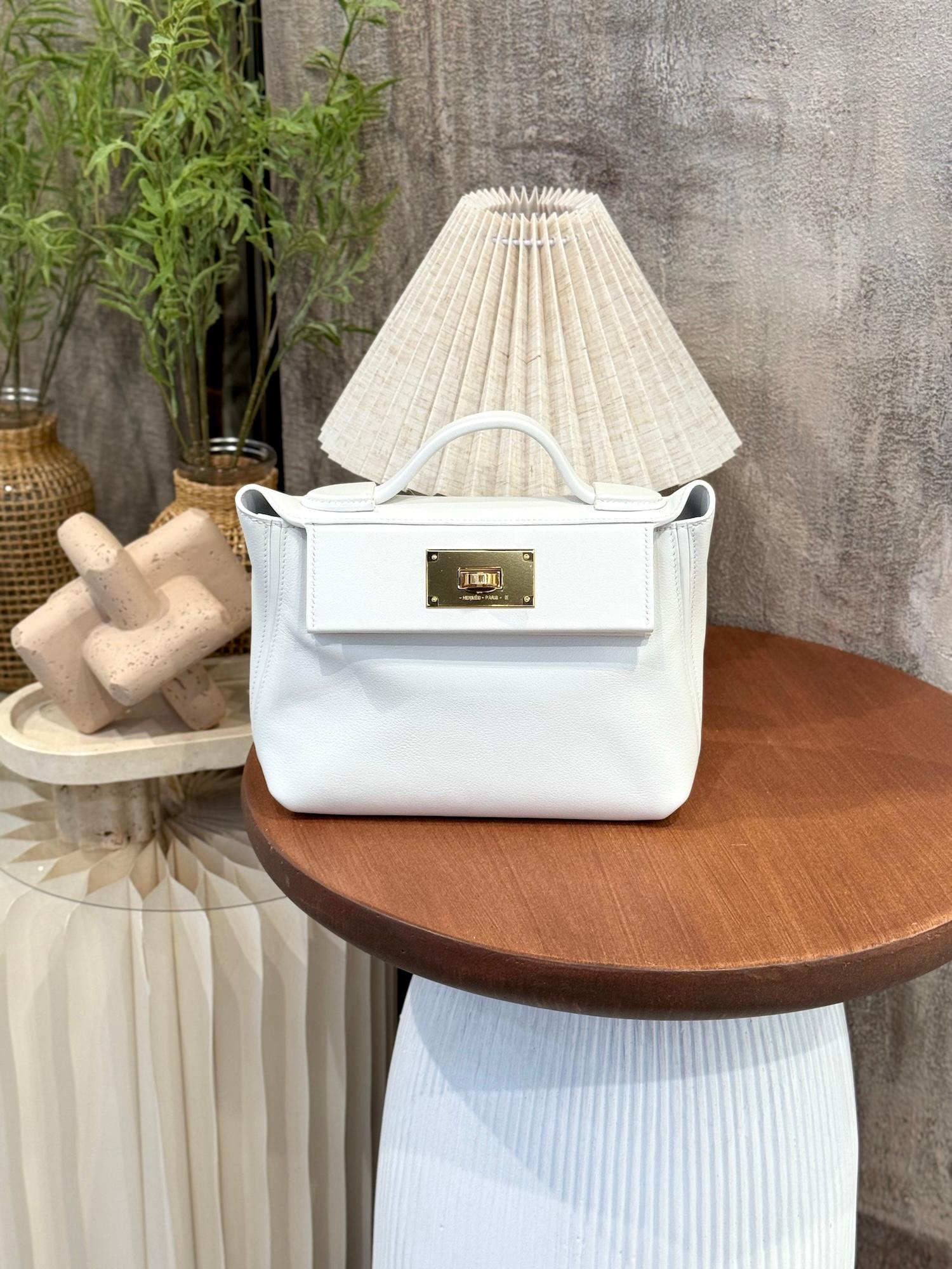 ランク NS 未使用品 HERMÈS エルメス ヴァンキャトルミニ ニューホワイト (0U) エバーカラー スイフト ゴールド金具 B刻印 (2023) - 4