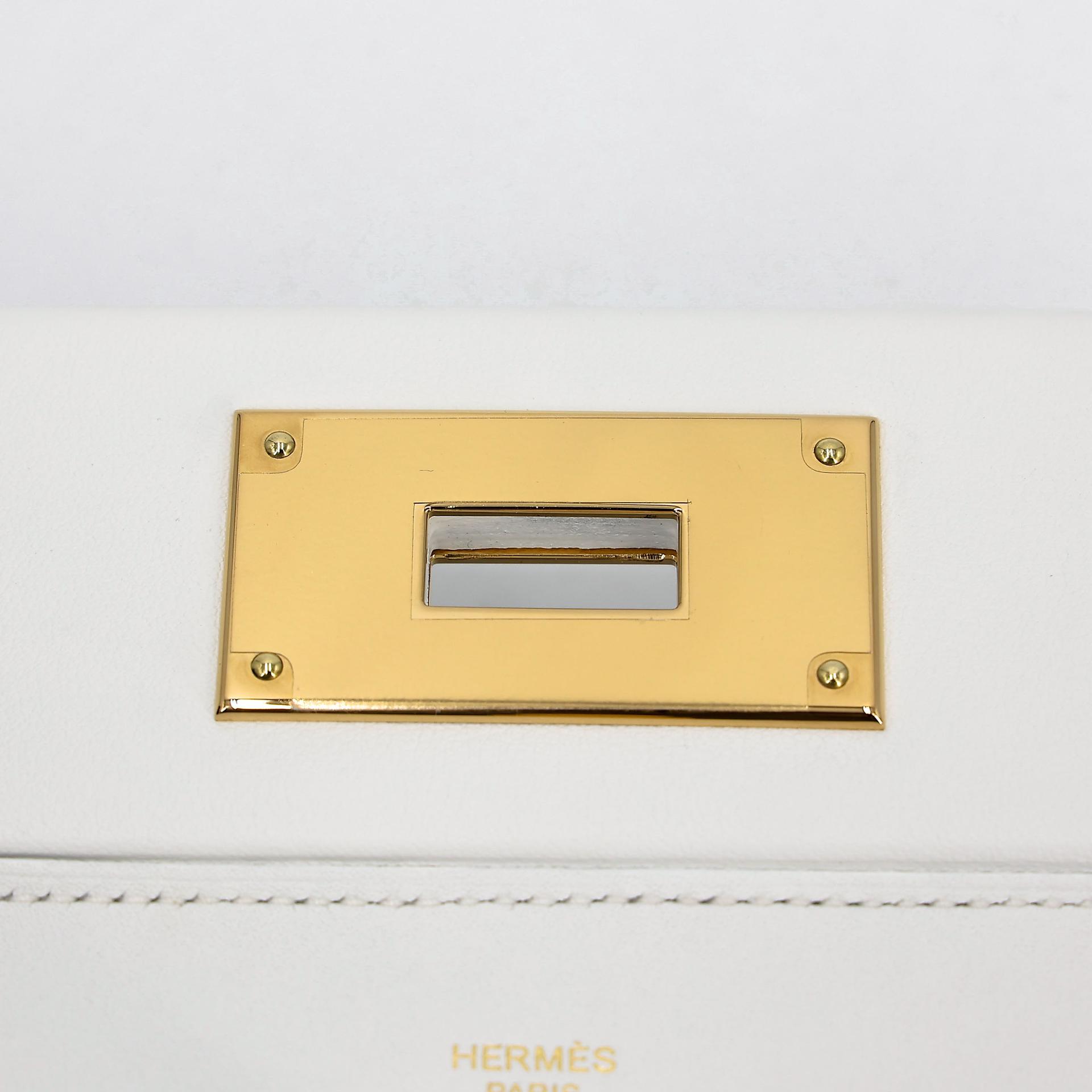 ランク NS 未使用品 HERMÈS エルメス ヴァンキャトルミニ ニューホワイト (0U) エバーカラー スイフト ゴールド金具 B刻印 (2023) - 14