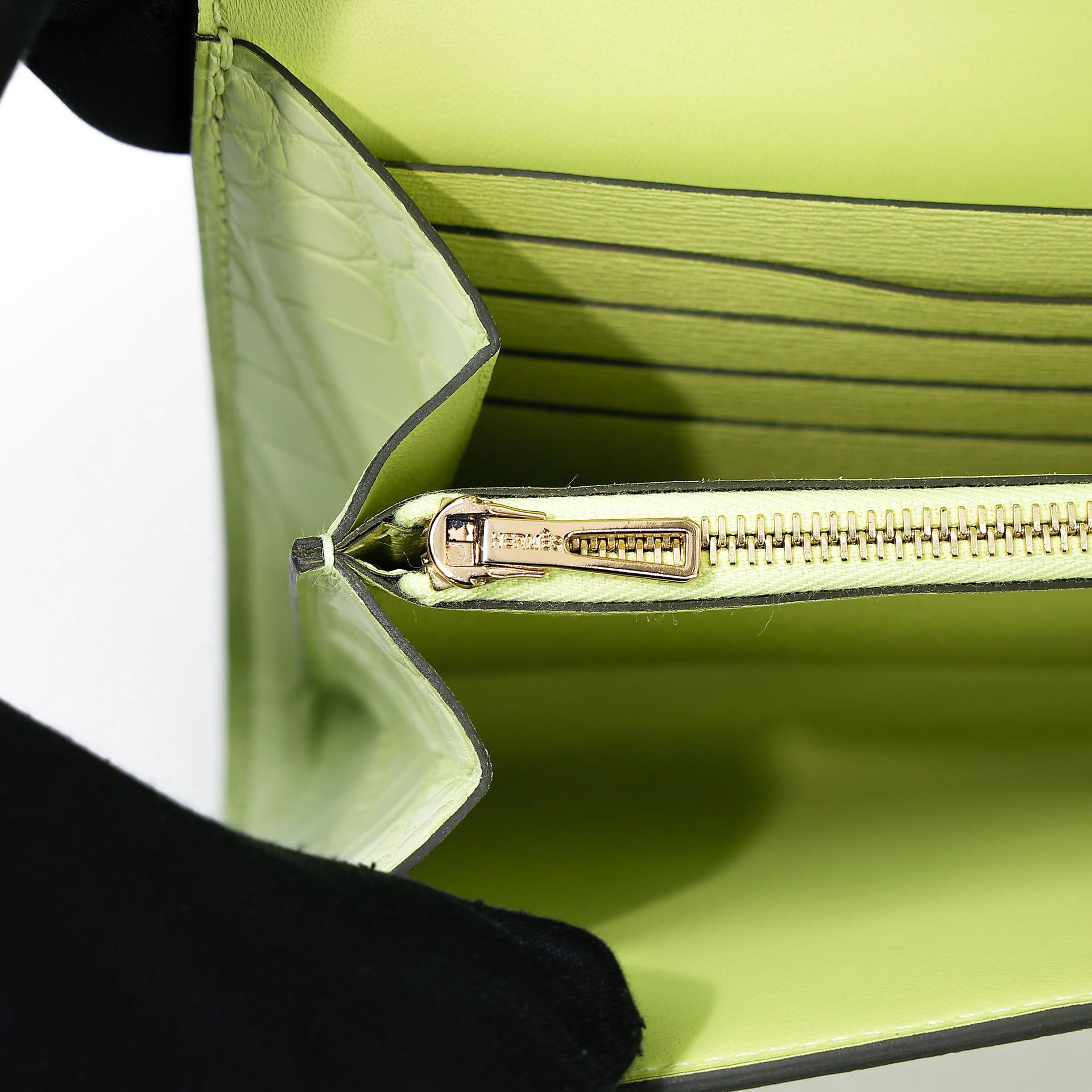 Unused ( Rank NS ) HERMÈS Constance To Go Jaune Bourgeon (R9) Matte Alligator Gold hardware D (2019) - 16