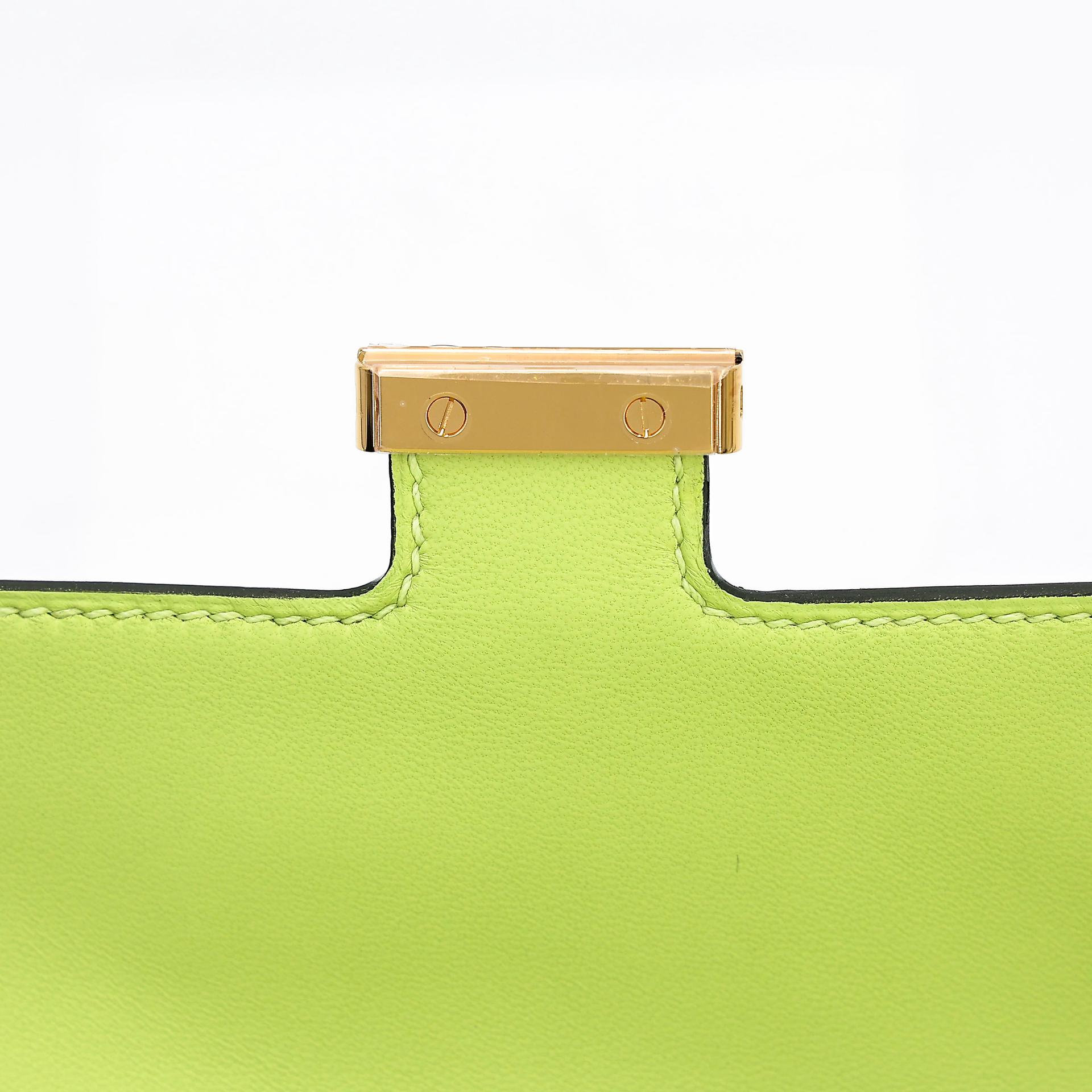 Unused ( Rank NS ) HERMÈS Constance To Go Jaune Bourgeon (R9) Matte Alligator Gold hardware D (2019) - 10