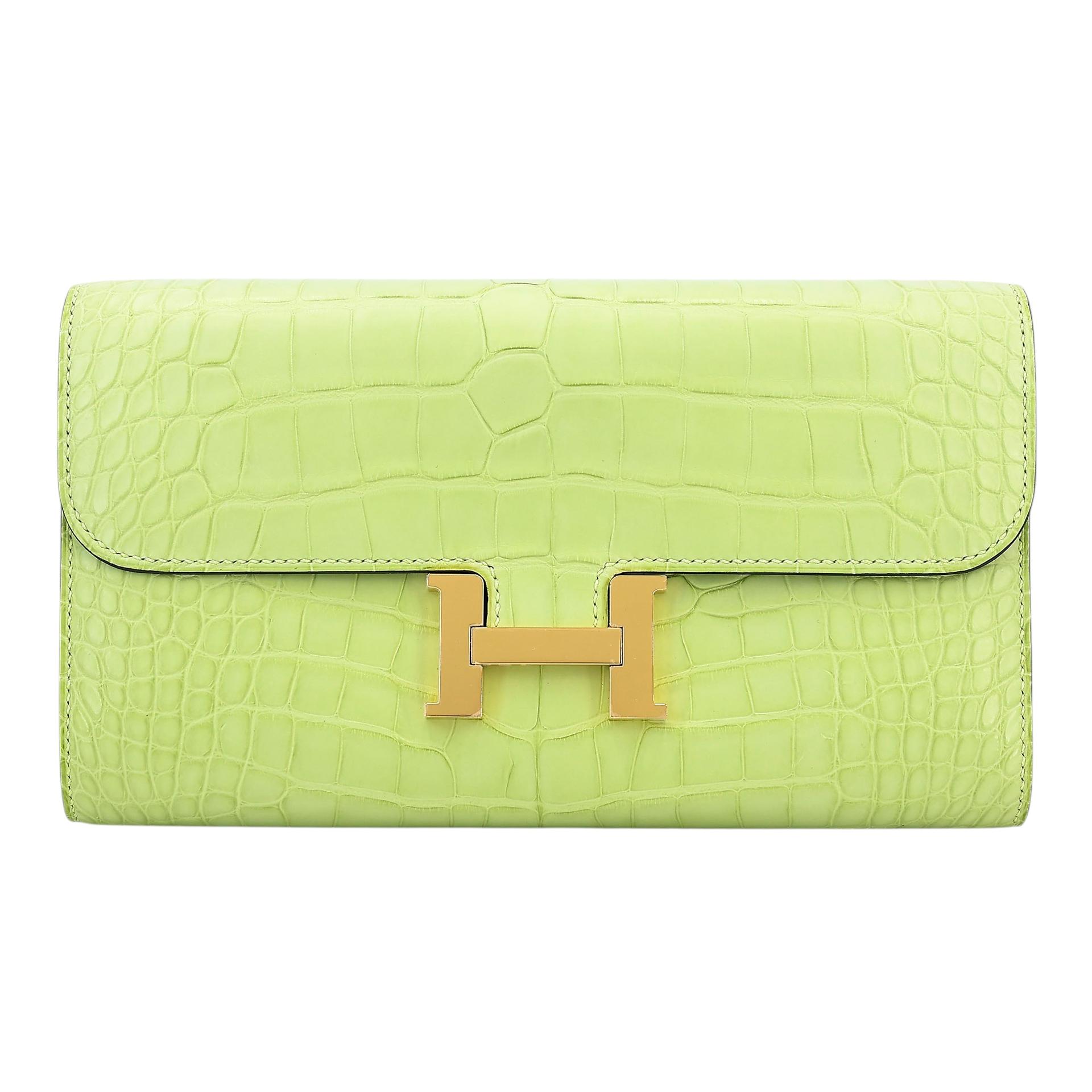Unused ( Rank NS ) HERMÈS Constance To Go Jaune Bourgeon (R9) Matte Alligator Gold hardware D (2019) - 1