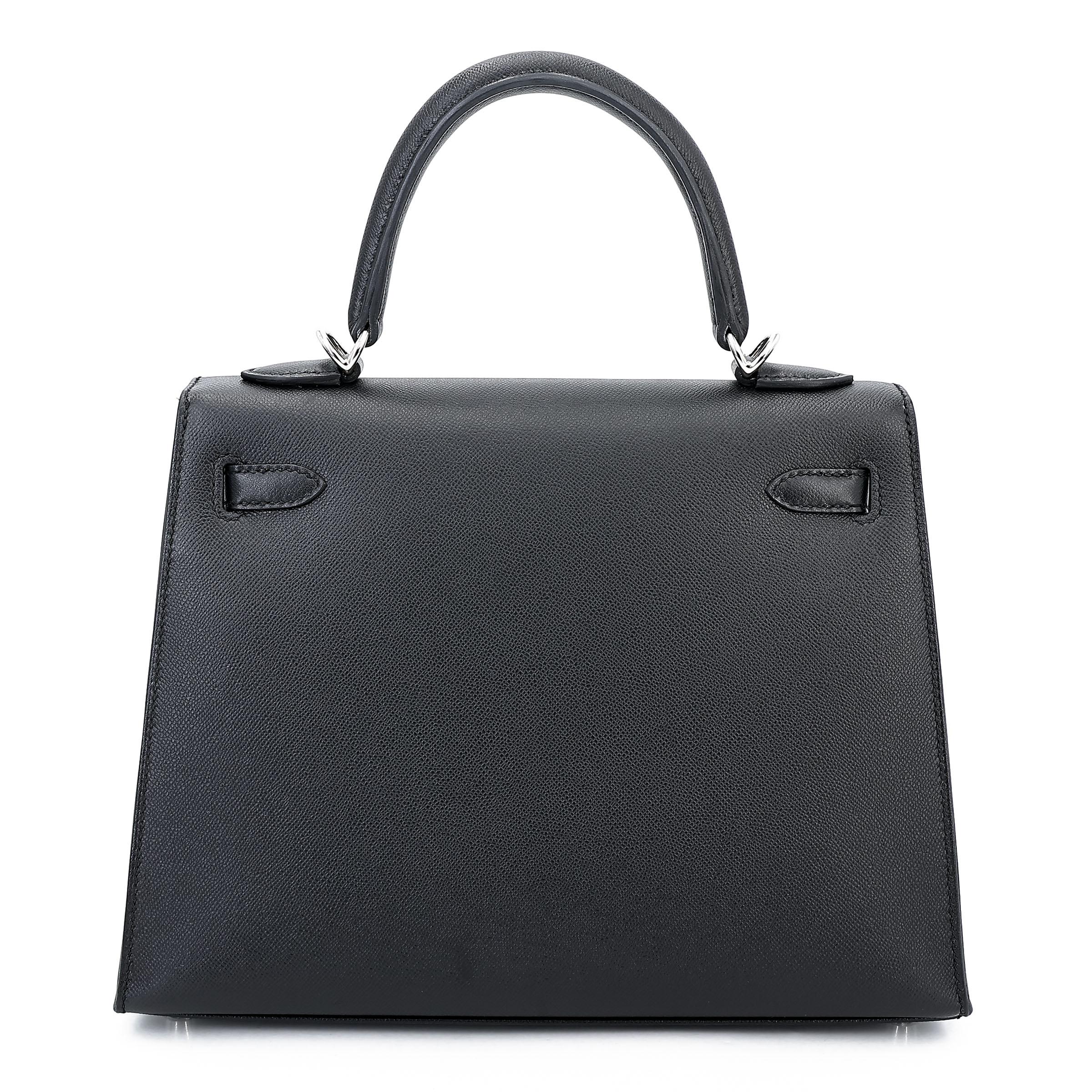 Kelly 25 Sellier Verso Noir (89) Bleu France (71)