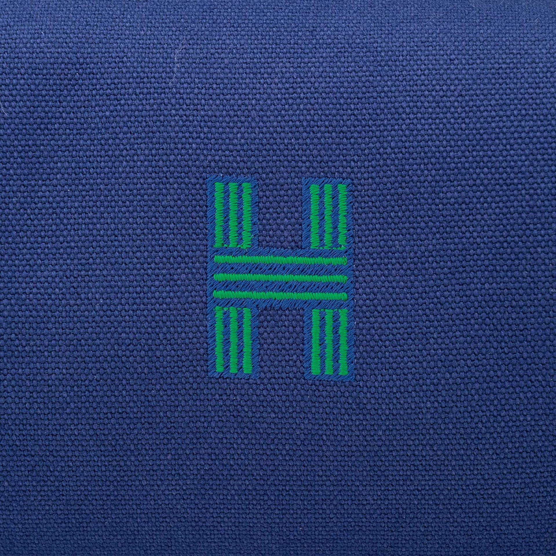 Brand New ( Rank N ) HERMÈS Bride-a-Brac Case PM Blue Cotton Palladium hardware - 6