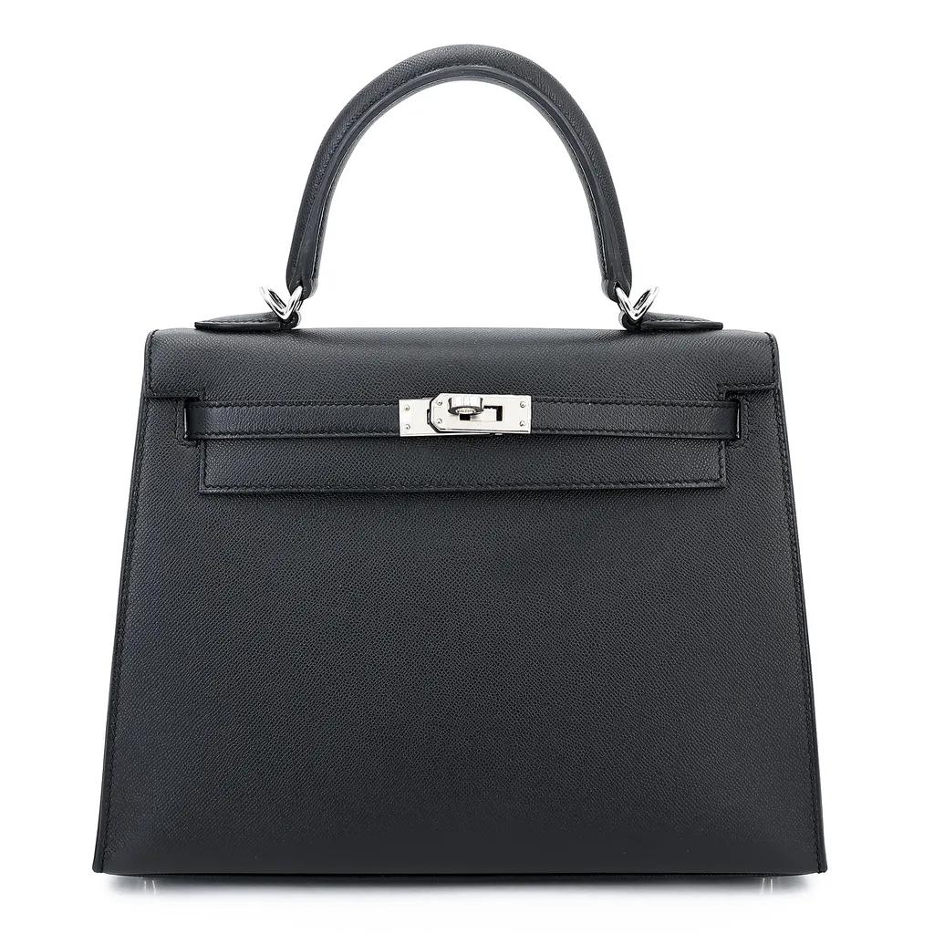 Kelly 25 Sellier Verso Noir (89) Bleu France (71)