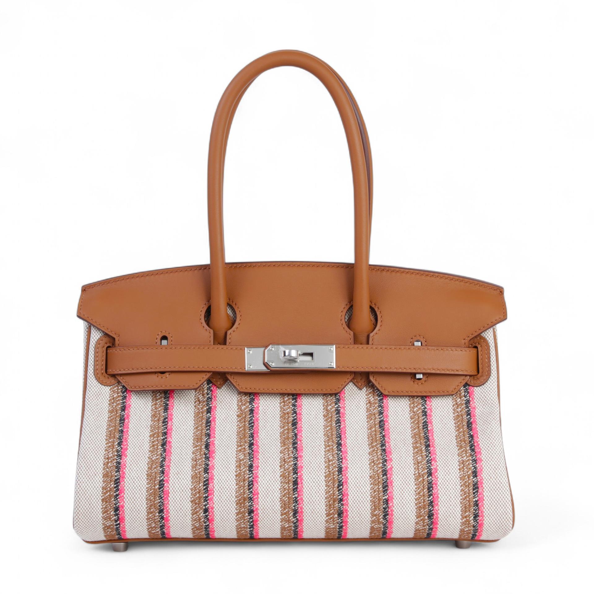ランク N 新品 HERMÈS エルメス バーキンショルダーライト29 ゴールド (37) スイフト トワルアッシュ シルバー金具 K刻印 (2025) - 1