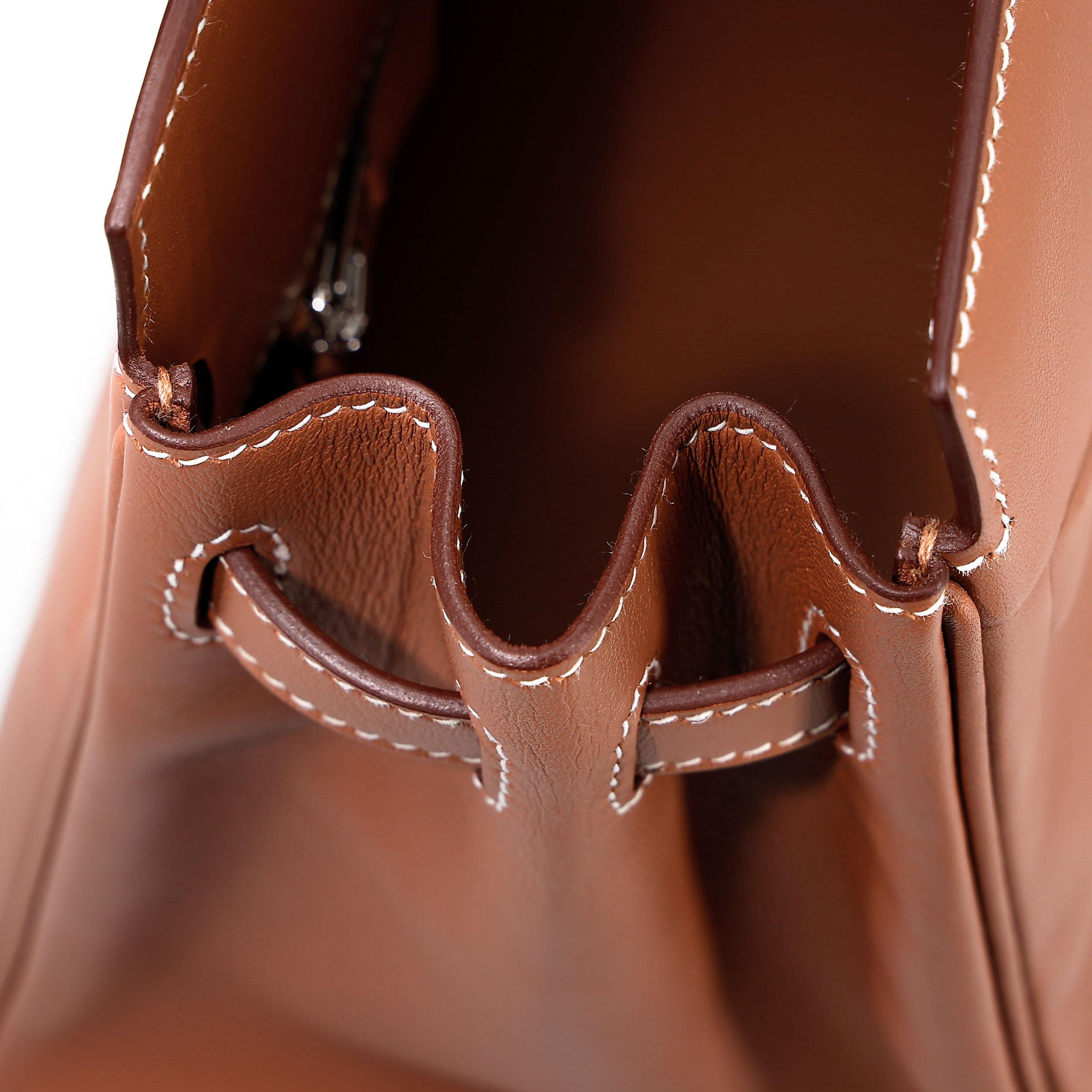 Unused ( Rank NS ) HERMÈS Limited Edition Birkin 25 Shadow Gold (37) Swift Palladium hardware Y (2020) - 13