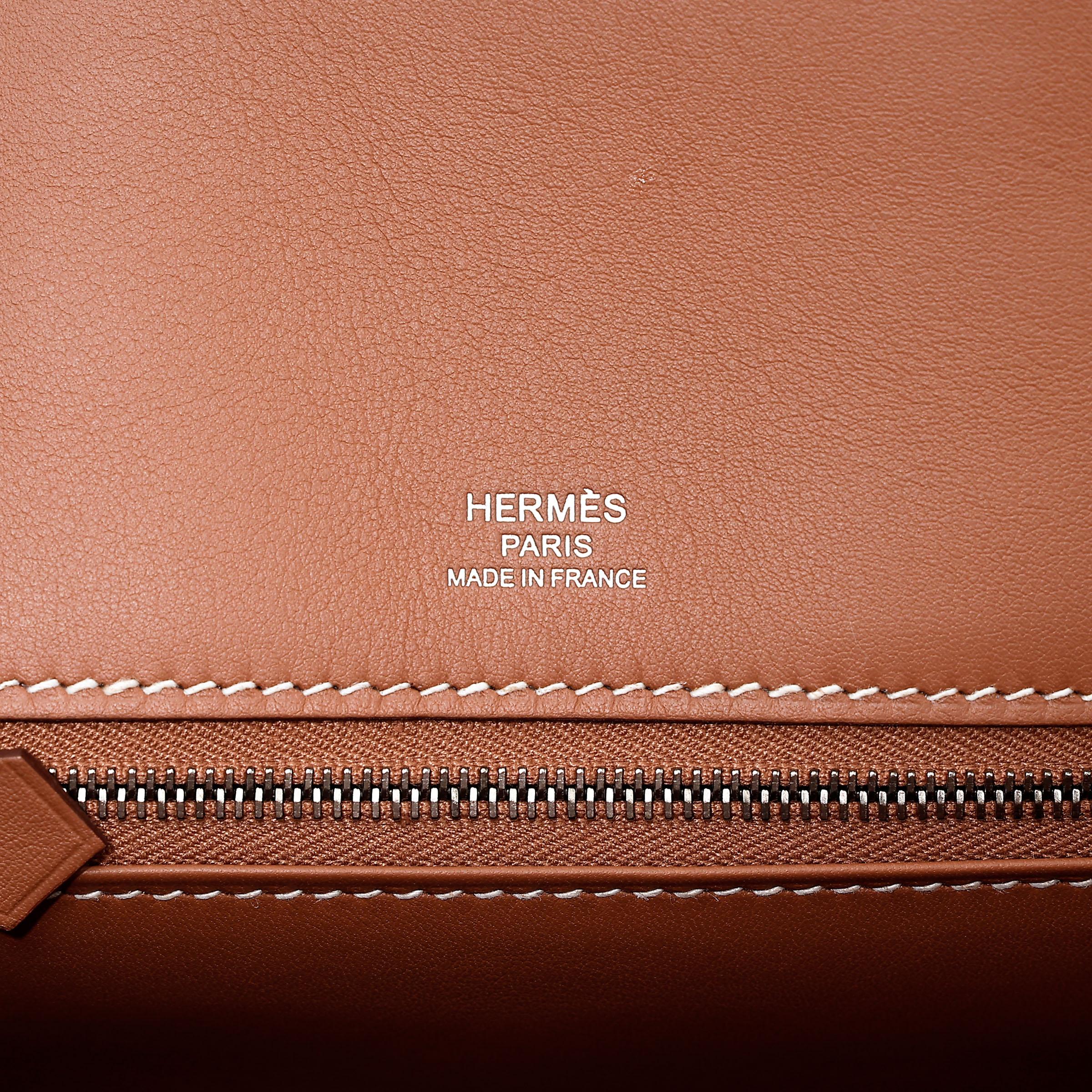 Unused ( Rank NS ) HERMÈS Limited Edition Birkin 25 Shadow Gold (37) Swift Palladium hardware Y (2020) - 10