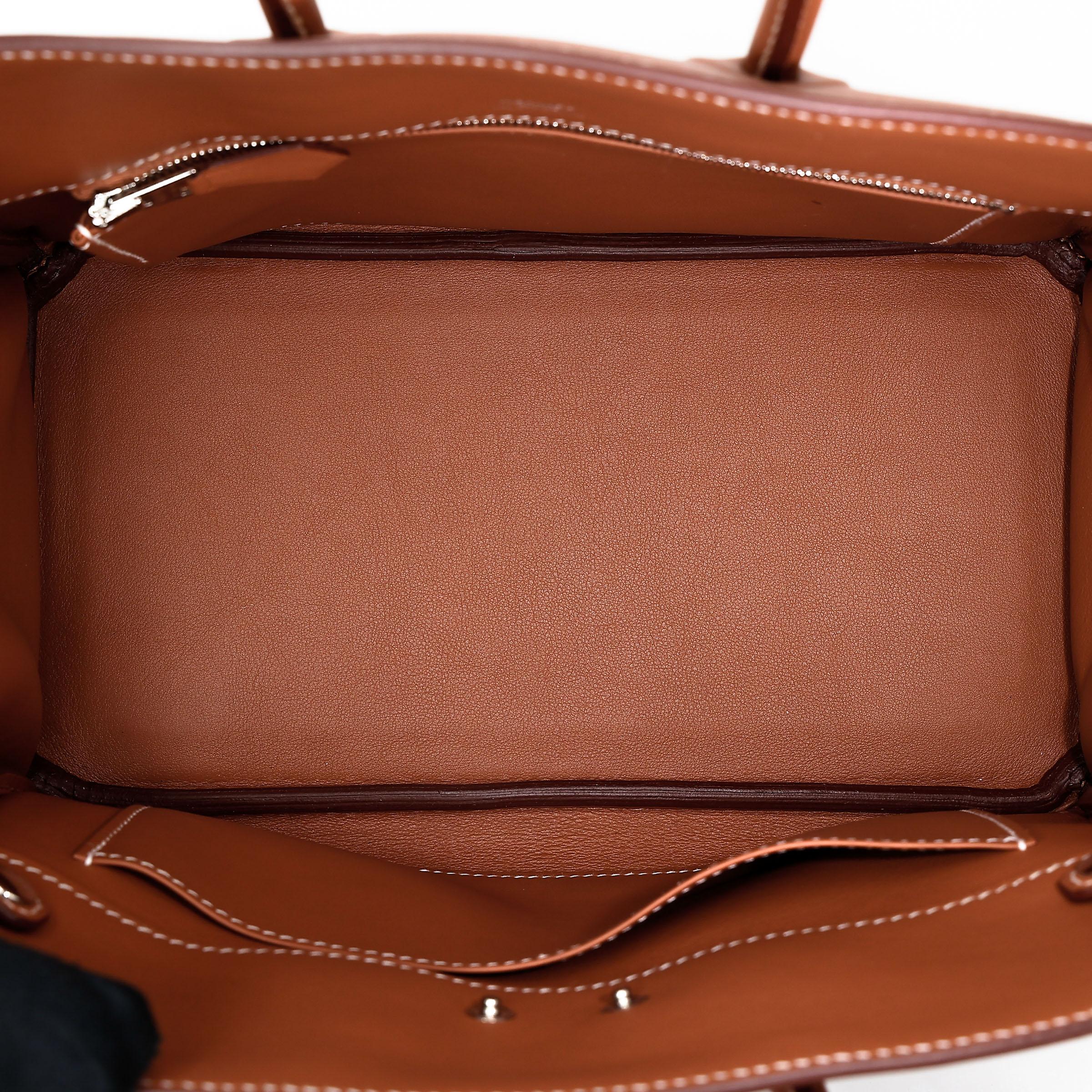 Unused ( Rank NS ) HERMÈS Limited Edition Birkin 25 Shadow Gold (37) Swift Palladium hardware Y (2020) - 17