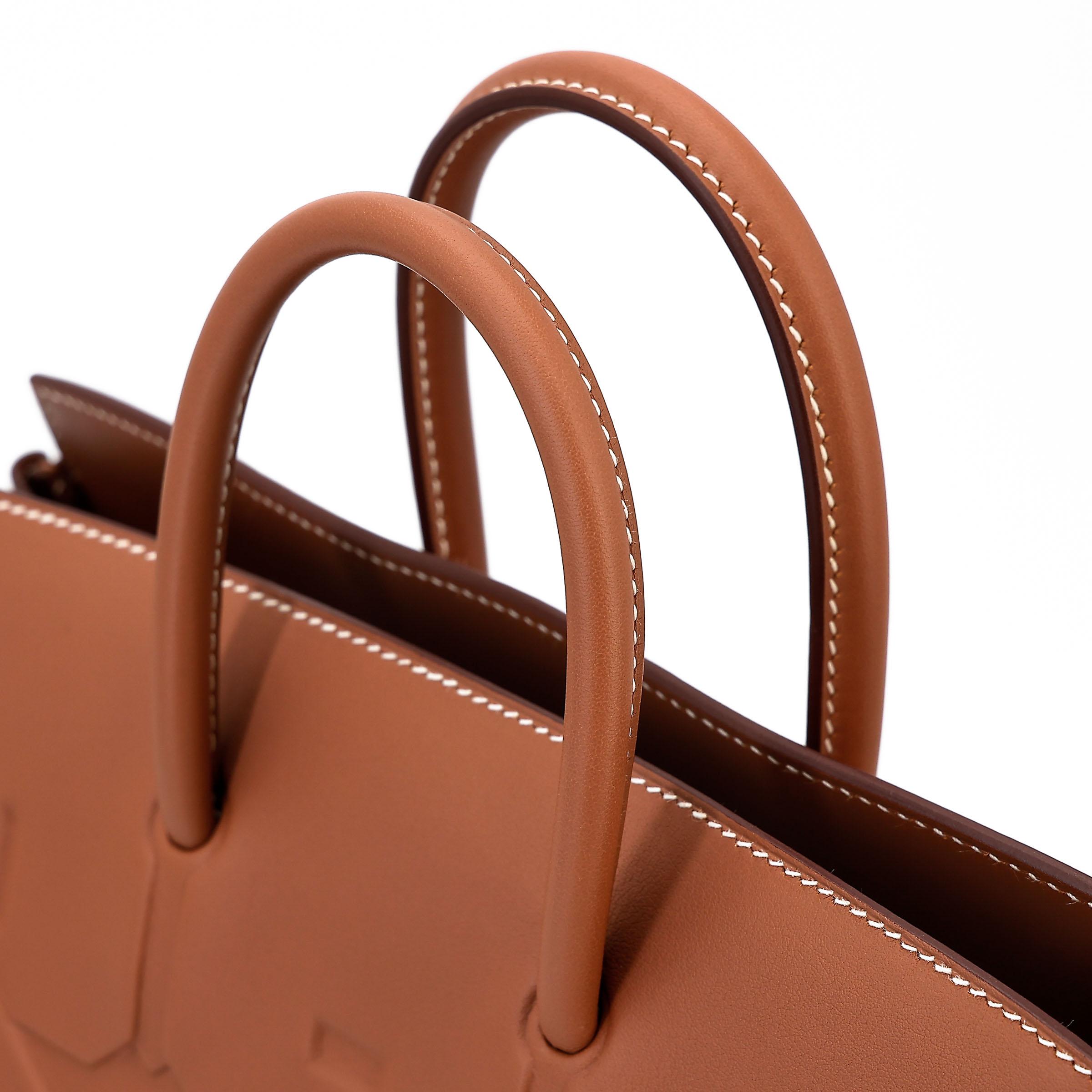 Unused ( Rank NS ) HERMÈS Limited Edition Birkin 25 Shadow Gold (37) Swift Palladium hardware Y (2020) - 5