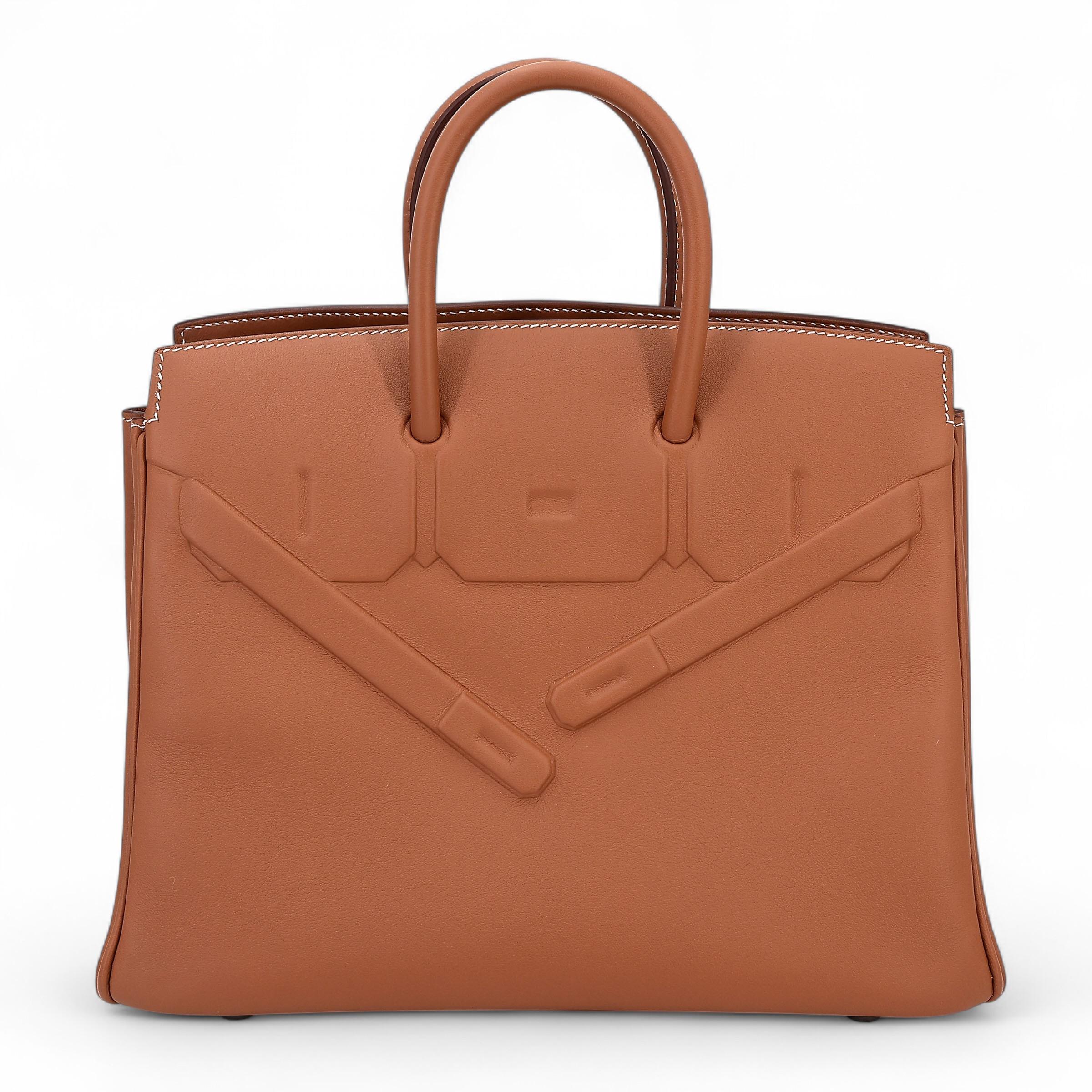 Unused ( Rank NS ) HERMÈS Limited Edition Birkin 25 Shadow Gold (37) Swift Palladium hardware Y (2020) - 1