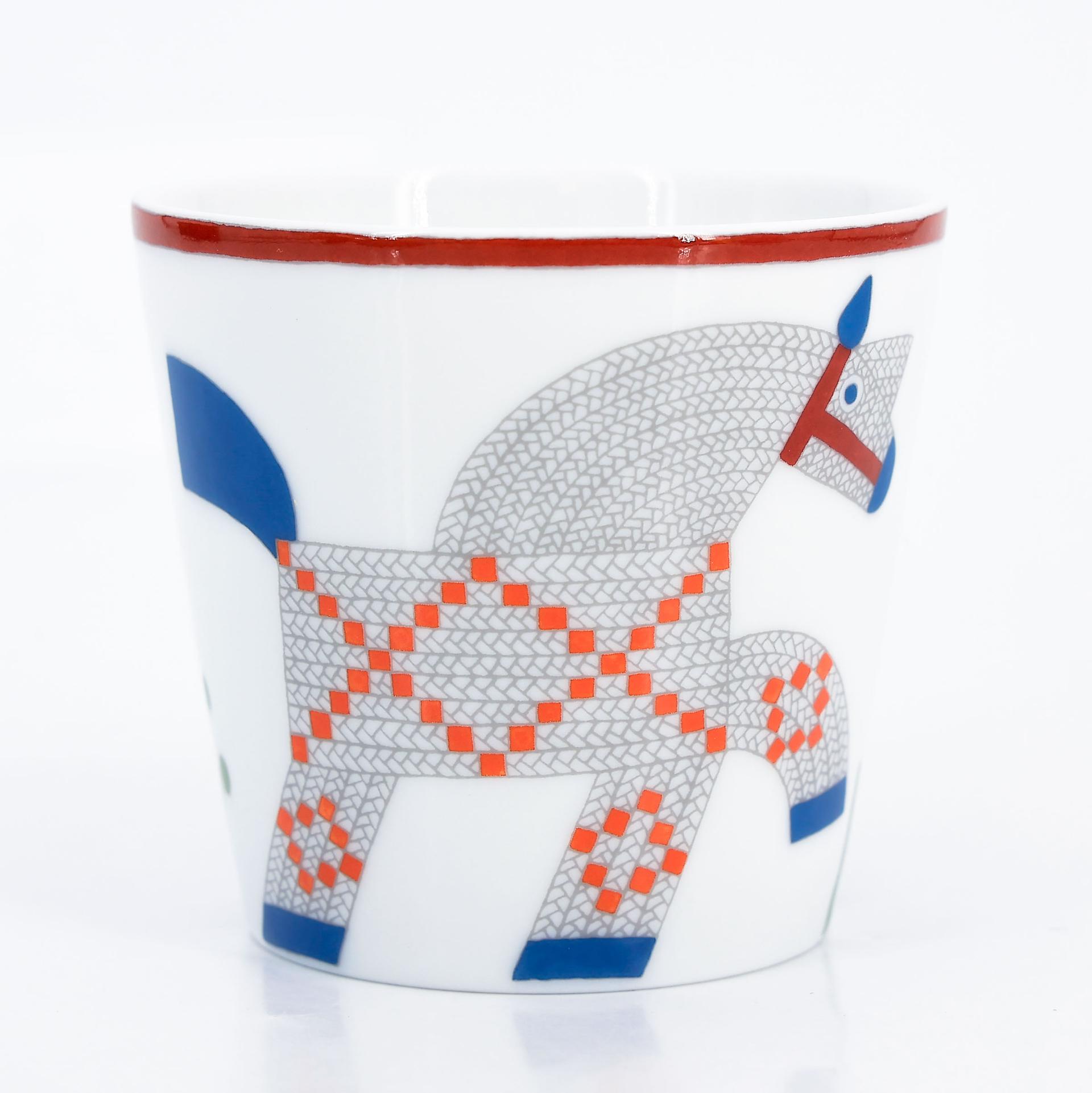 Brand New ( Rank N ) HERMÈS Animaux Nattes Tableware set of 4 pieces White Porcelain - 21