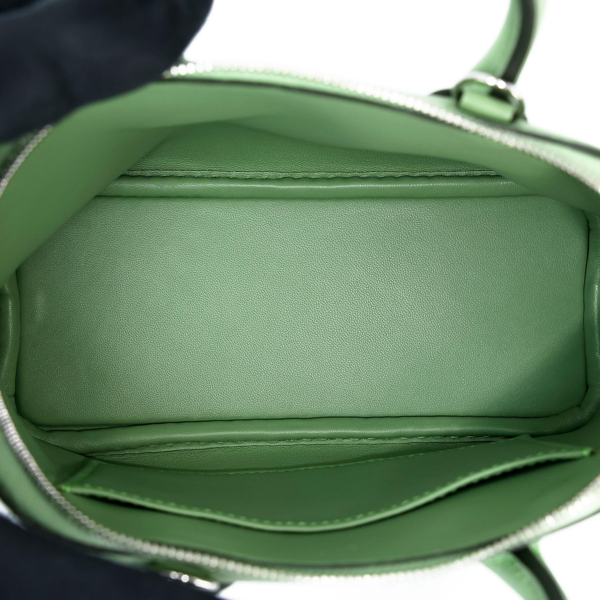 未使用保存品 HERMÈS 愛馬仕 Mini Bolide 1923 3I 牛油果綠 Vert Criquet Evercolor皮 銀扣 B刻 2023年 - 14
