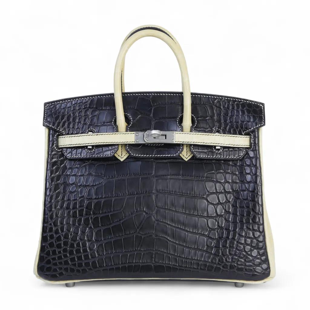 Birkin 25 89 黑色 Noir (Black) Y1 香草色 Vanille