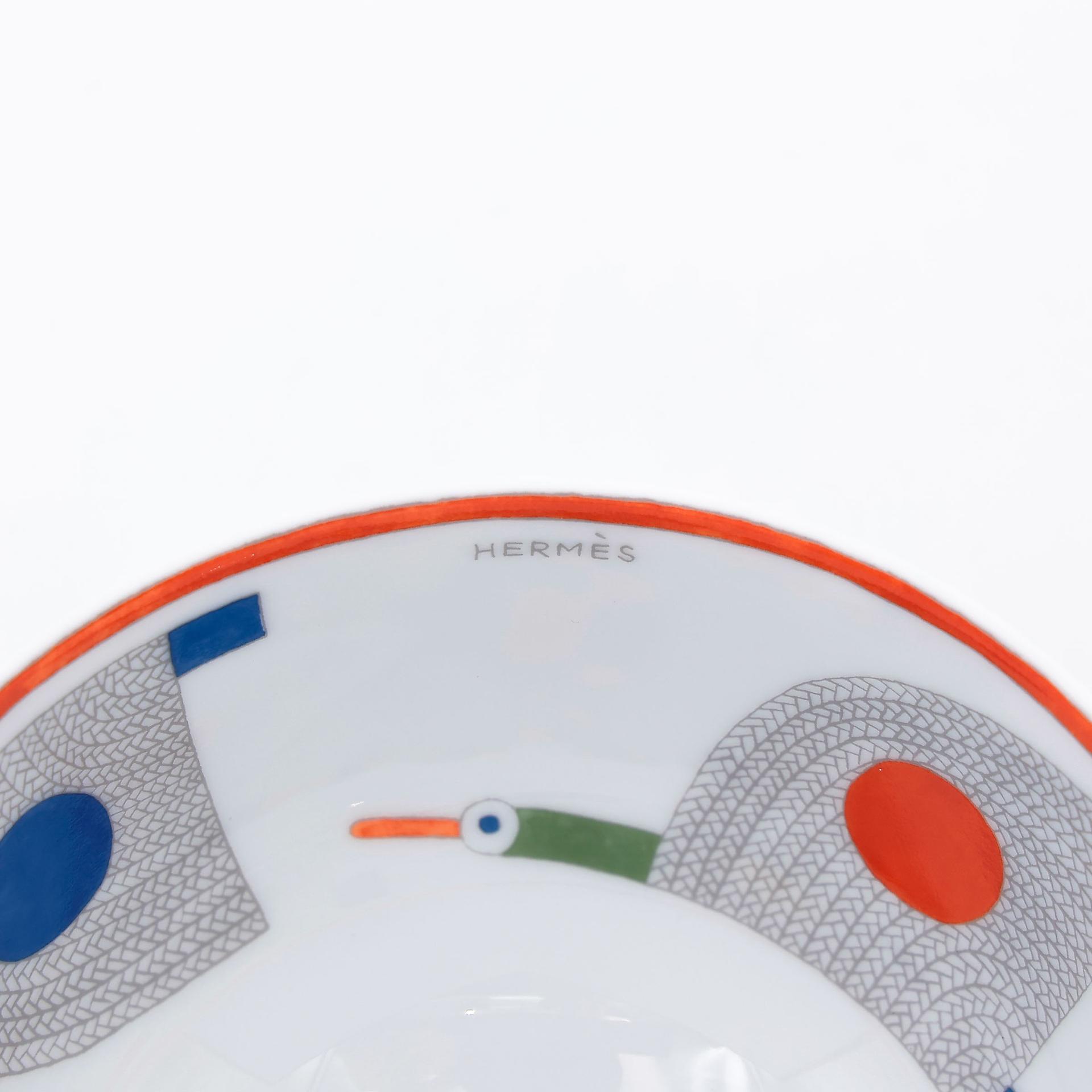 Brand New ( Rank N ) HERMÈS Animaux Nattes Tableware set of 4 pieces White Porcelain - 14
