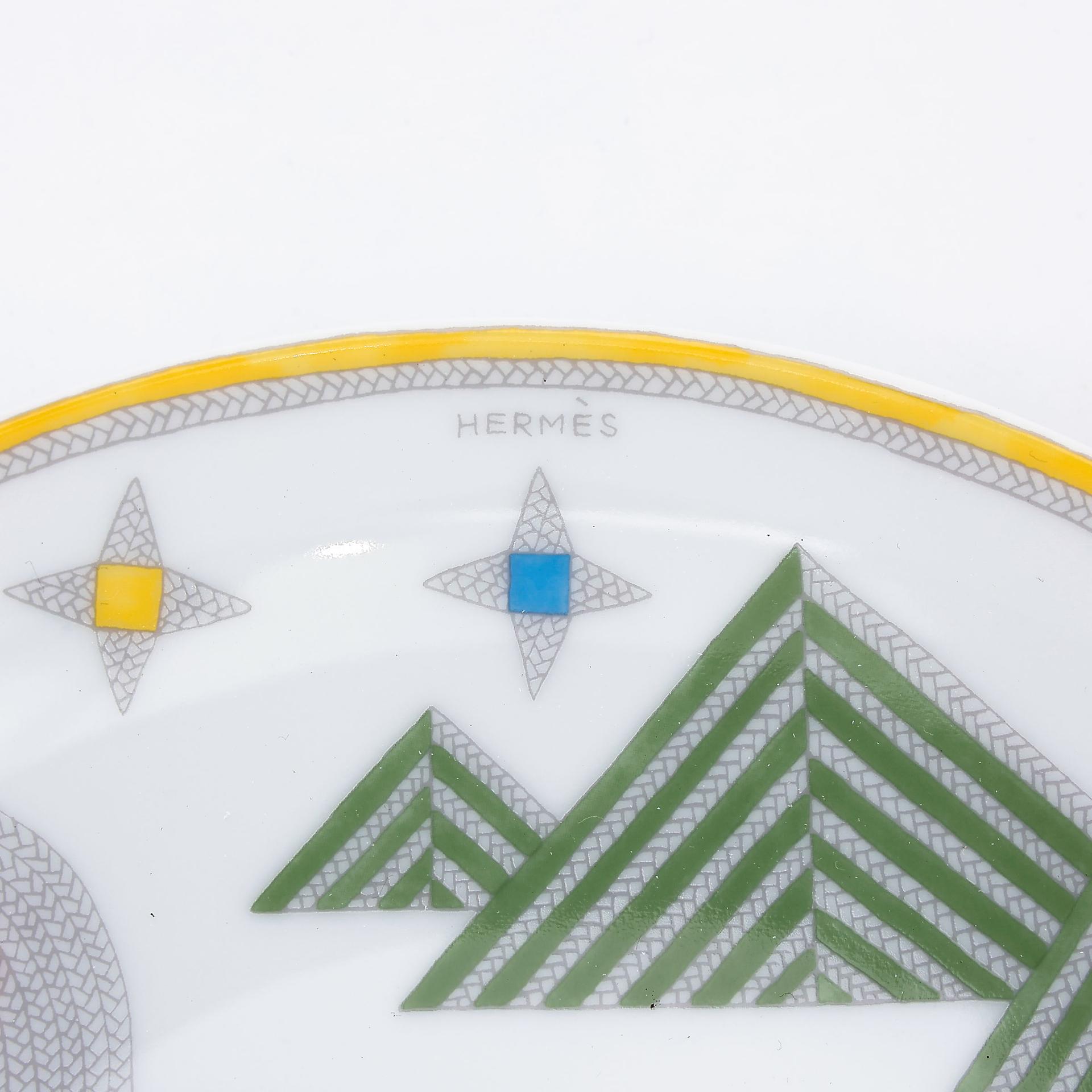 Brand New ( Rank N ) HERMÈS Animaux Nattes Tableware set of 4 pieces White Porcelain - 5