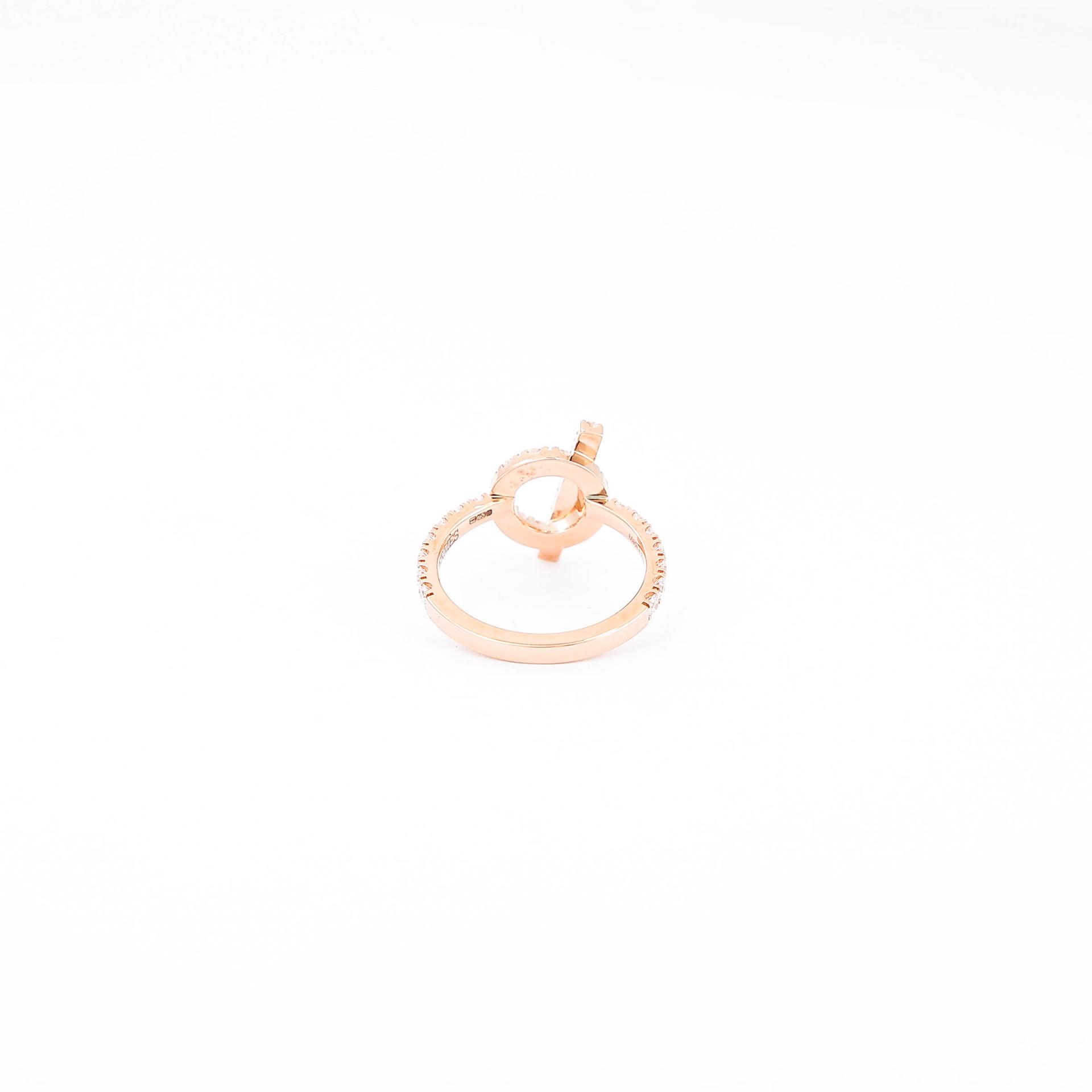 Brand New ( Rank N ) HERMÈS Finesse Ring Rose Gold 18K Rose Gold Diamond Rose Gold hardware - 6