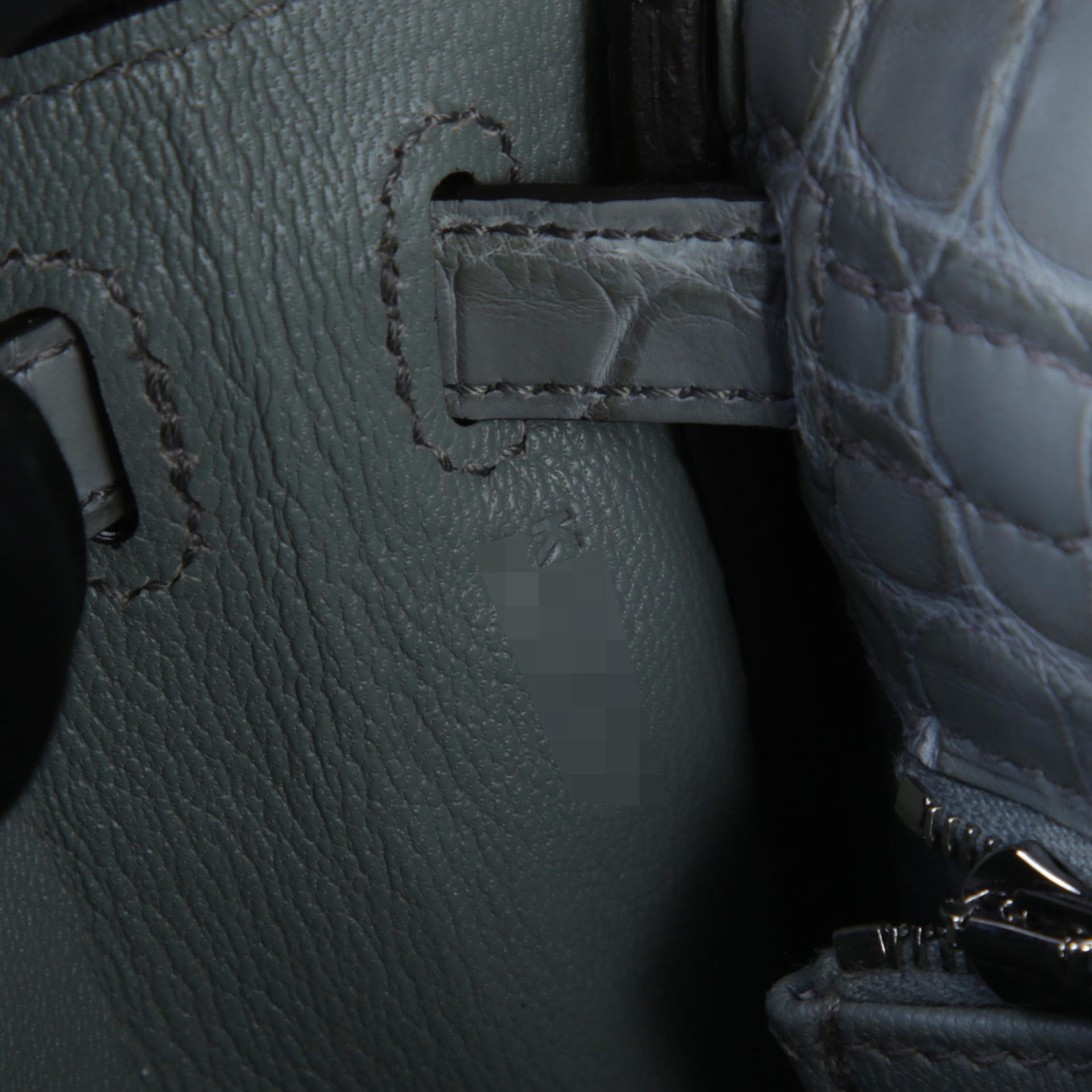 Brand New ( Rank N ) HERMÈS Kelly 25 Gris Ciment (0V) Matte Alligator Palladium hardware K (2025) - 13