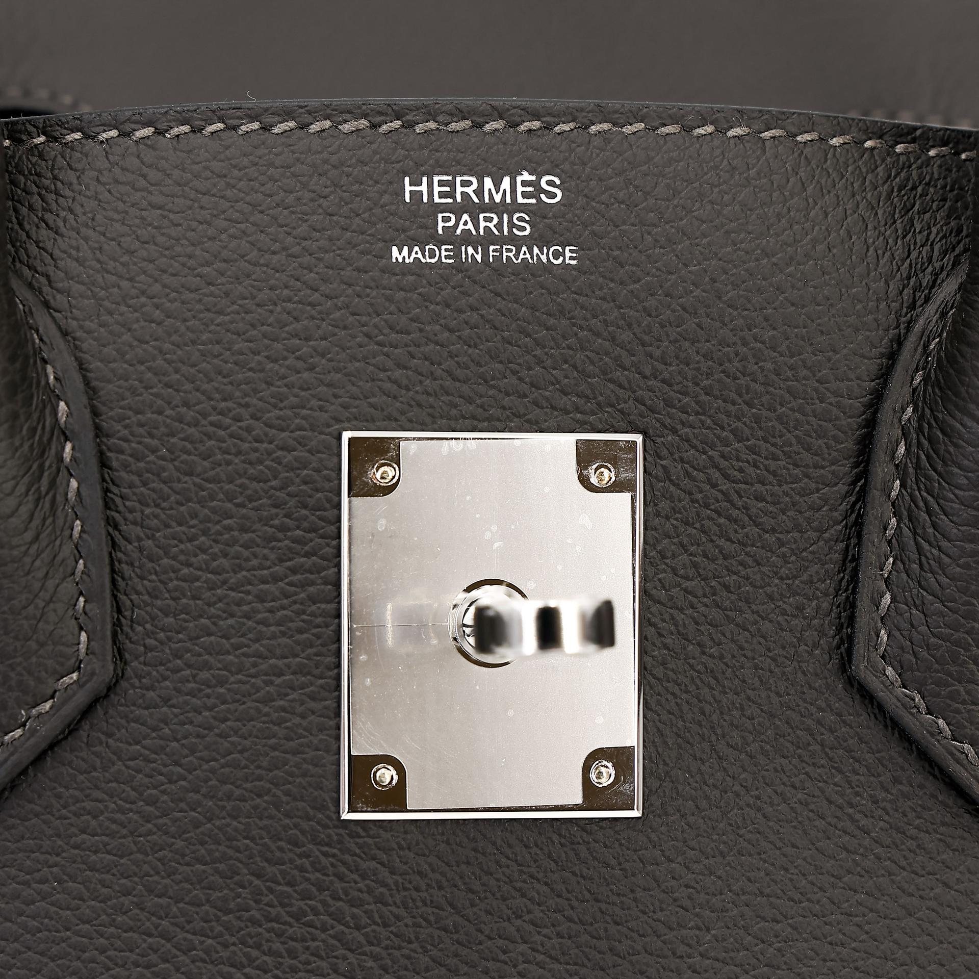 Brand New ( Rank N ) HERMÈS Birkin Shoulder Light 29 Vert Bronze (60) Evercolor Palladium hardware K (2025) - 11