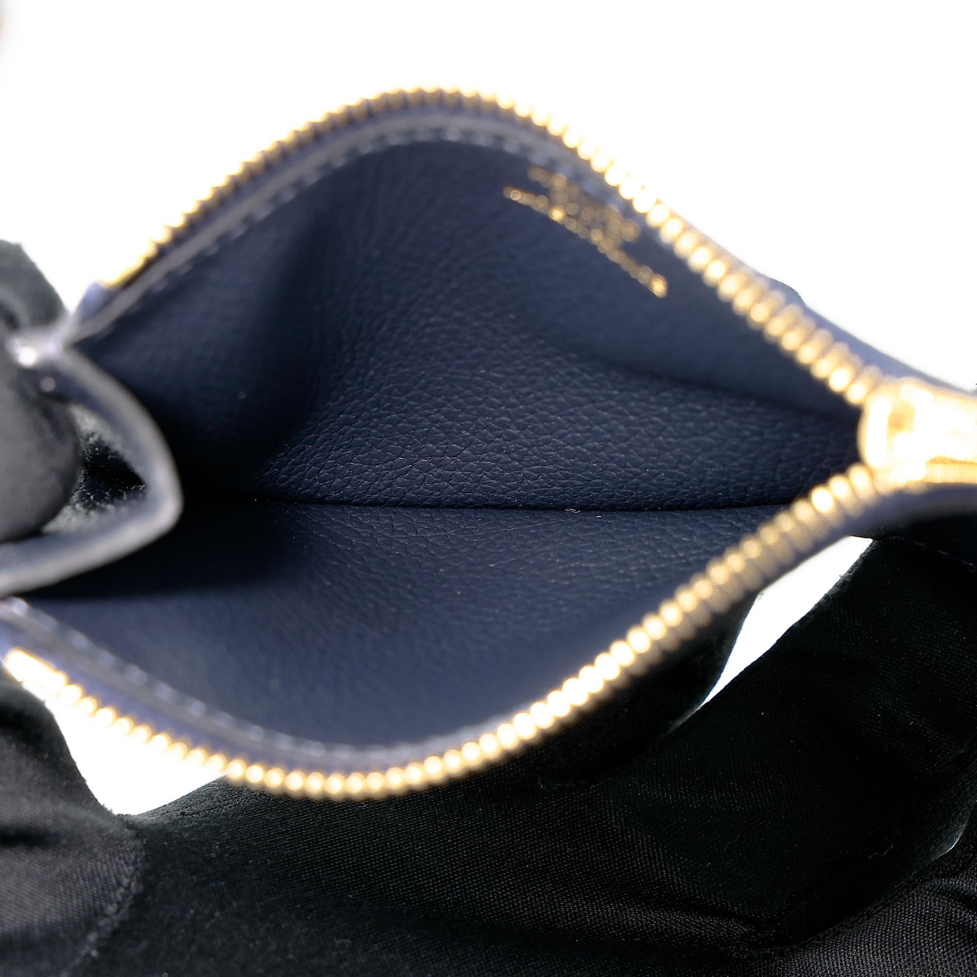 Unused ( Rank NS ) HERMÈS Constance Slim Wallet Bleu Nuit (2Z) Evercolor Gold hardware U (2022) - 25