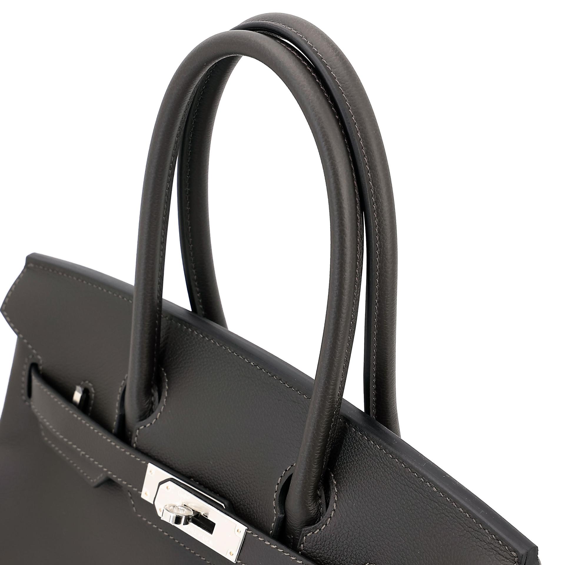 Brand New ( Rank N ) HERMÈS Birkin Shoulder Light 29 Vert Bronze (60) Evercolor Palladium hardware K (2025) - 5